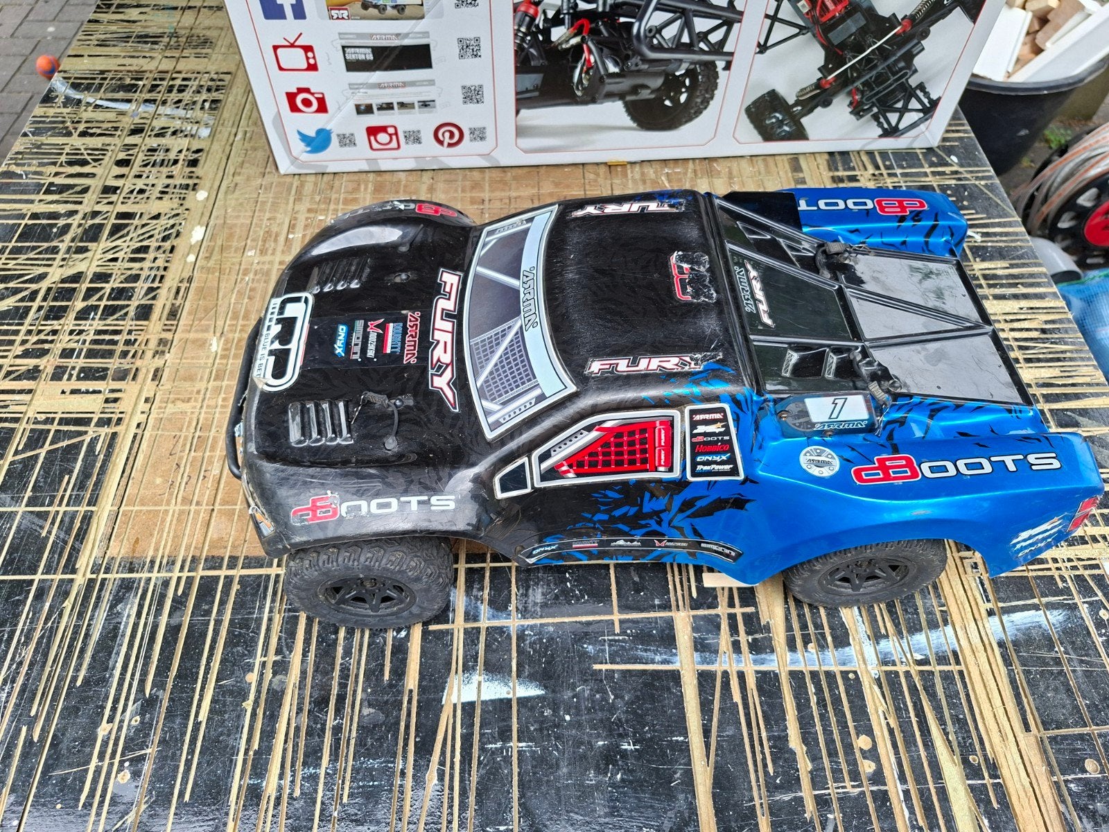 Arrma Fury Short Course Truck RC Auto, Elektro, Gebruikt, Auto offroad, Ophalen of Verzenden