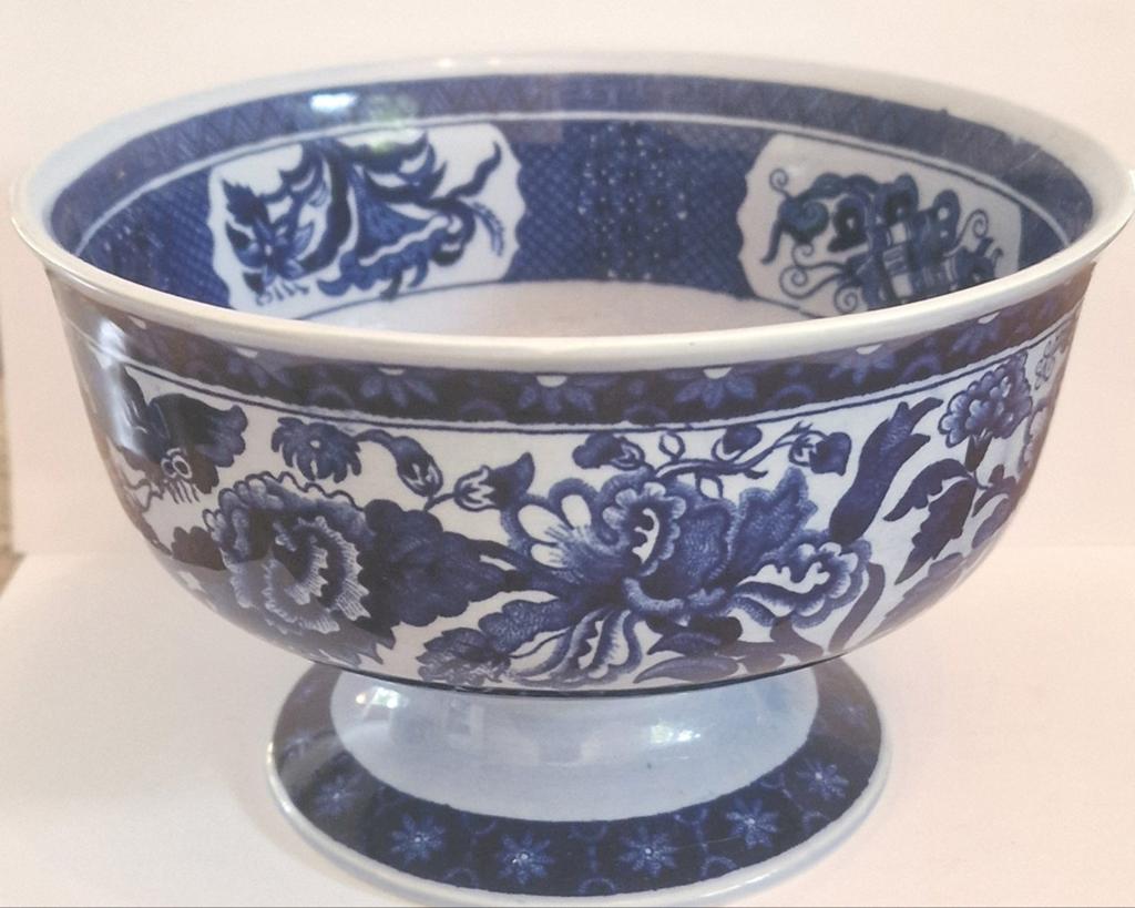Antieke Royal Sphinx Tegla schaal, blauw-wit decor, Antiek en Kunst, Antiek | Schalen, Ophalen of Verzenden