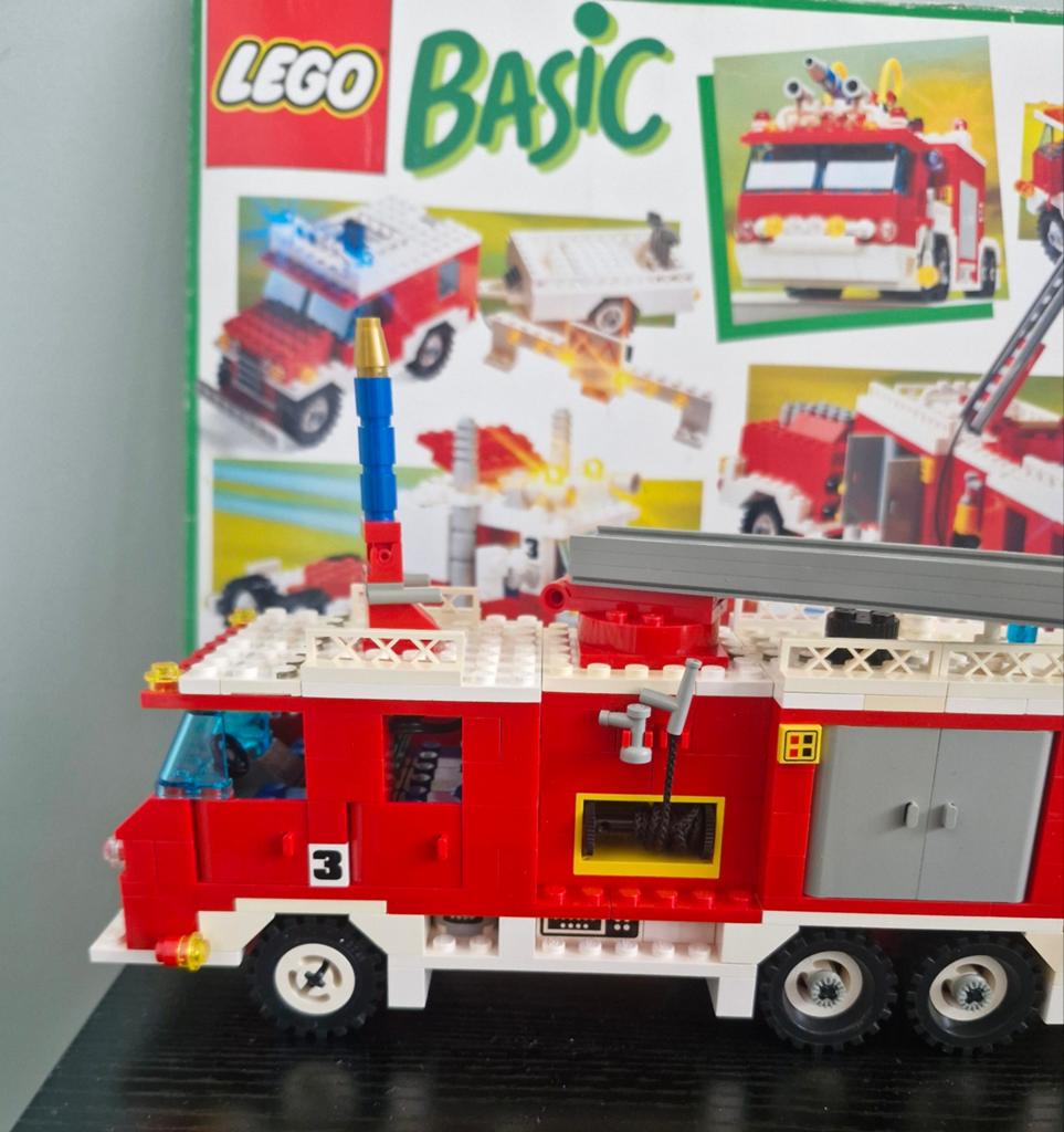 Lego Basic Brandweerwagen Set 735 met doos en instructies, Compleet, Lego, Ophalen of Verzenden, Complete set