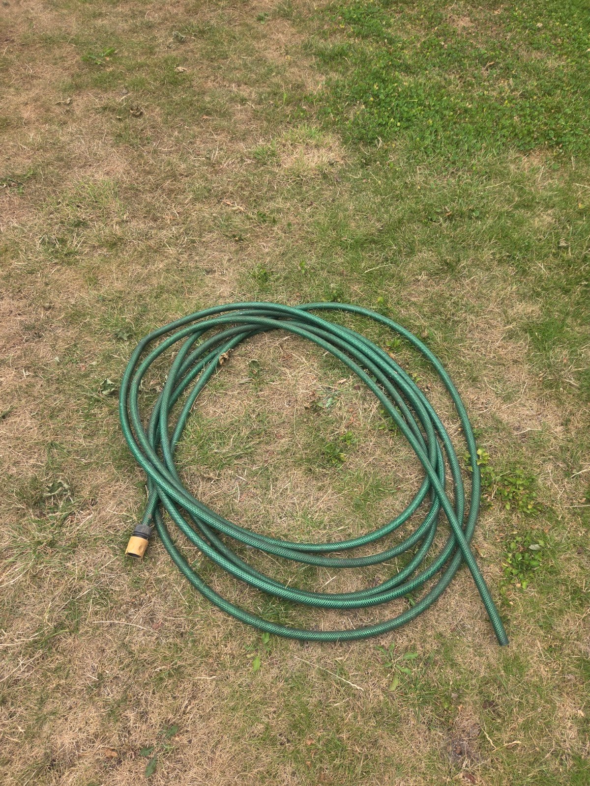 Groene tuinslang met koppeling, Tuin en Terras, Tuinslangen, Ophalen, Gebruikt, Tuinslang