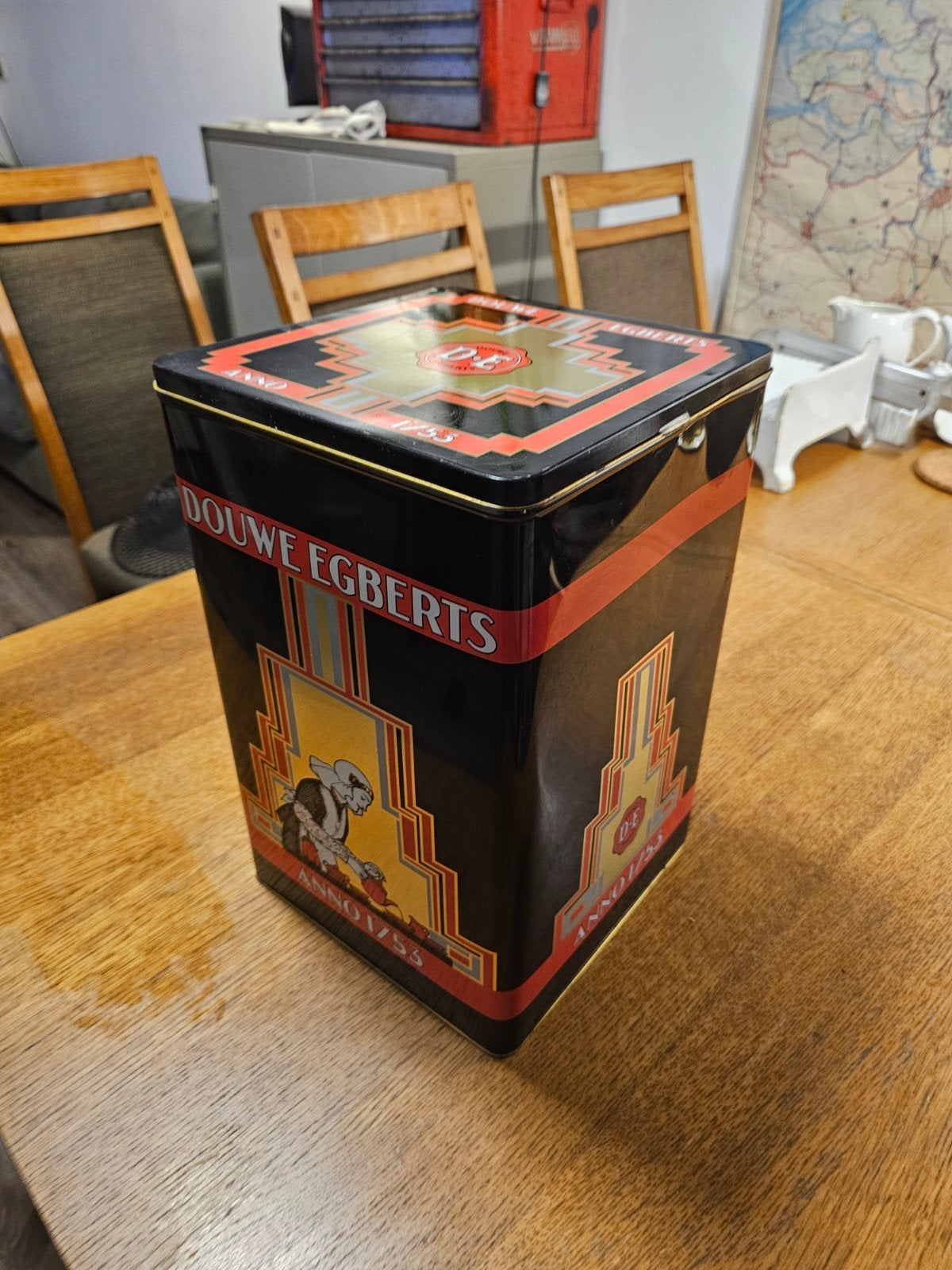 Vintage Douwe Egberts Koffieblik - Anno 1753, Verzamelen, Blikken, Ophalen of Verzenden