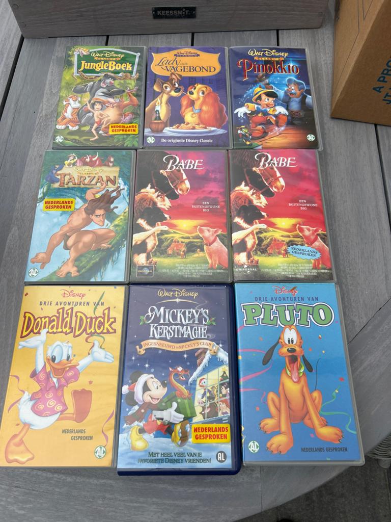 Disney VHS Collectie: Jungle Boek, Tarzan, Donald Duck & Mee, Cd's en Dvd's, VHS | Kinderen en Jeugd, Gebruikt, Tekenfilm, Alle leeftijden