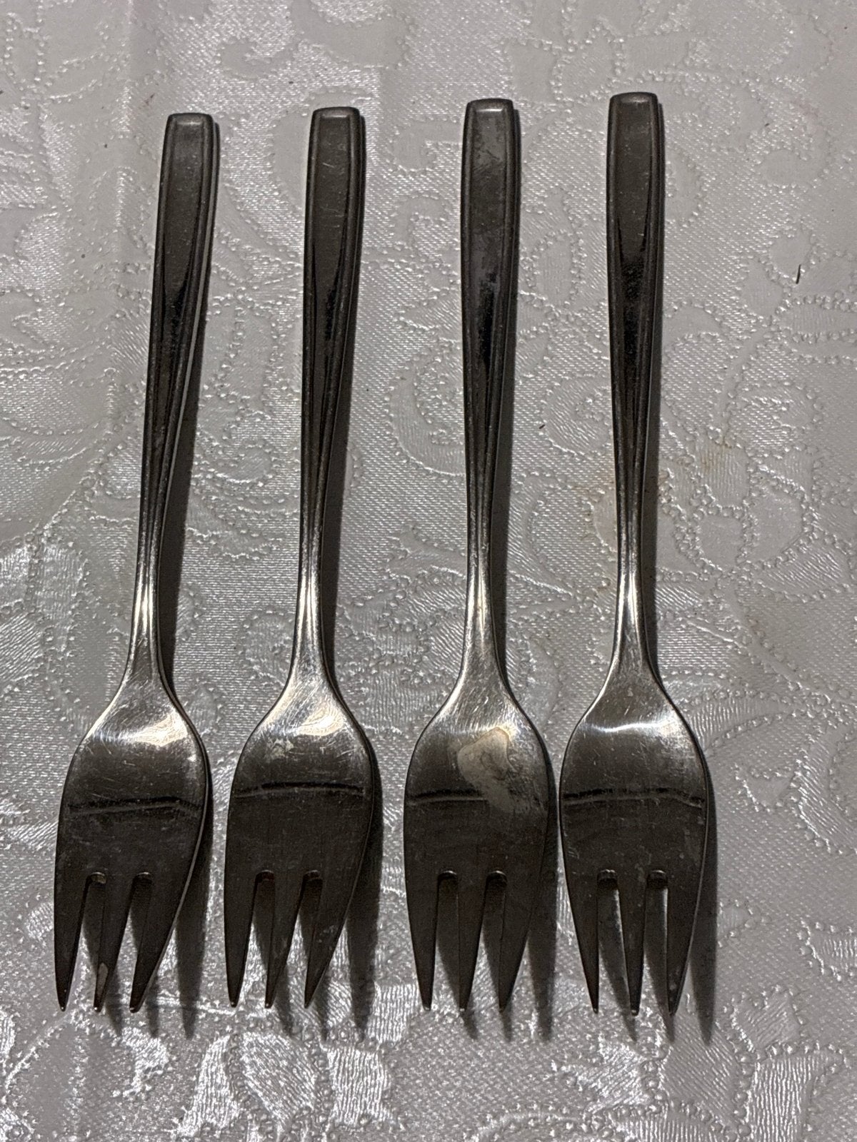 Set van 4 Gero Zilduro dessertvorkjes, Antiek en Kunst, Antiek | Bestek, Ophalen of Verzenden