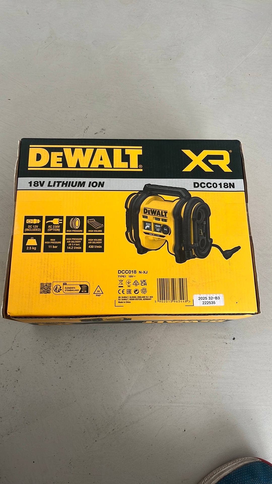 Dewalt dcc018n compressor nieuw 18v, Ophalen of Verzenden, Zo goed als nieuw