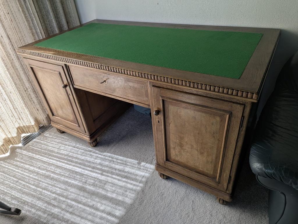 Bureau, Huis en Inrichting, Bureaus, Ophalen, Gebruikt, 150 cm, Hout