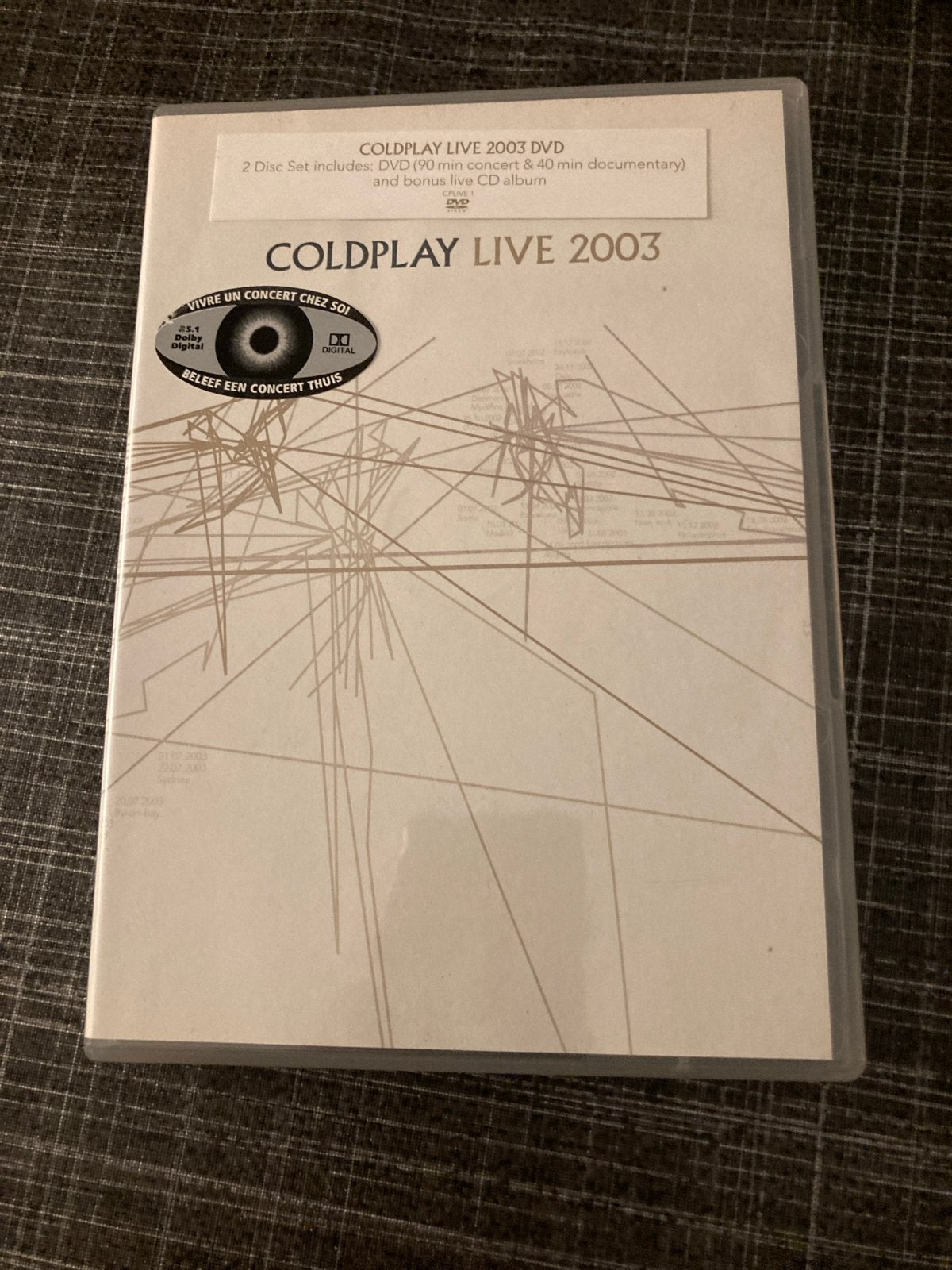 Coldplay Live 2003 DVD + CD - Een keer gekeken, Alle leeftijden, Nederlands, Ophalen of Verzenden, Zo goed als nieuw