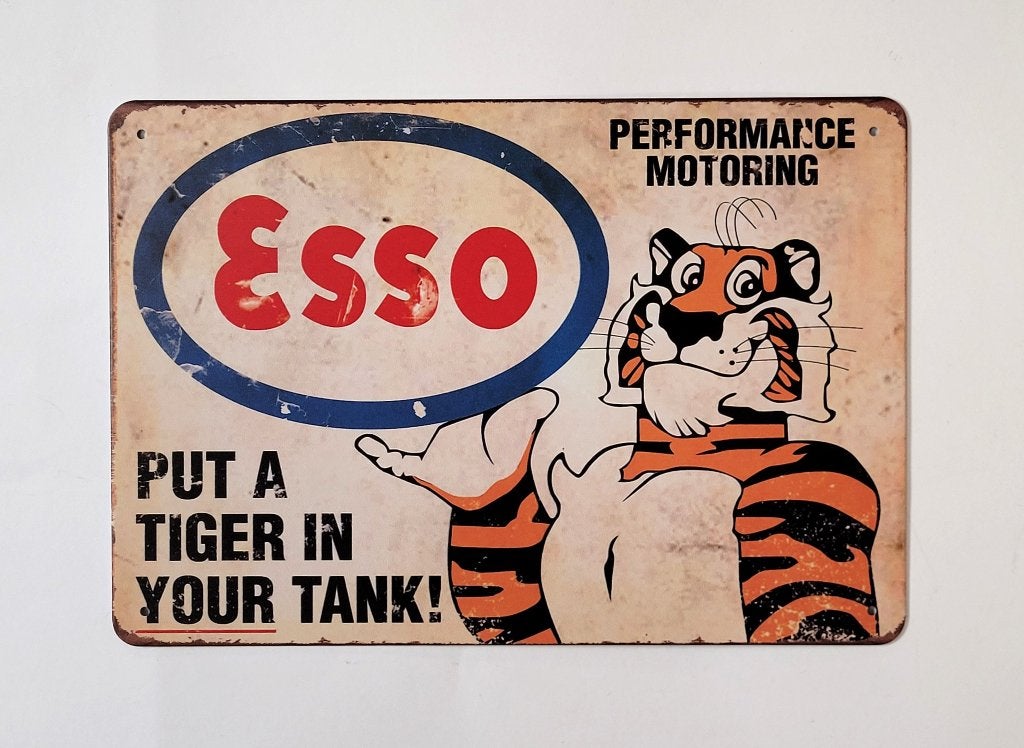 Esso put a tiger in your tank reclamebord van metaal deco, Verzamelen, Reclamebord, Info@deconoord.nl, Deco Noord, Nieuw