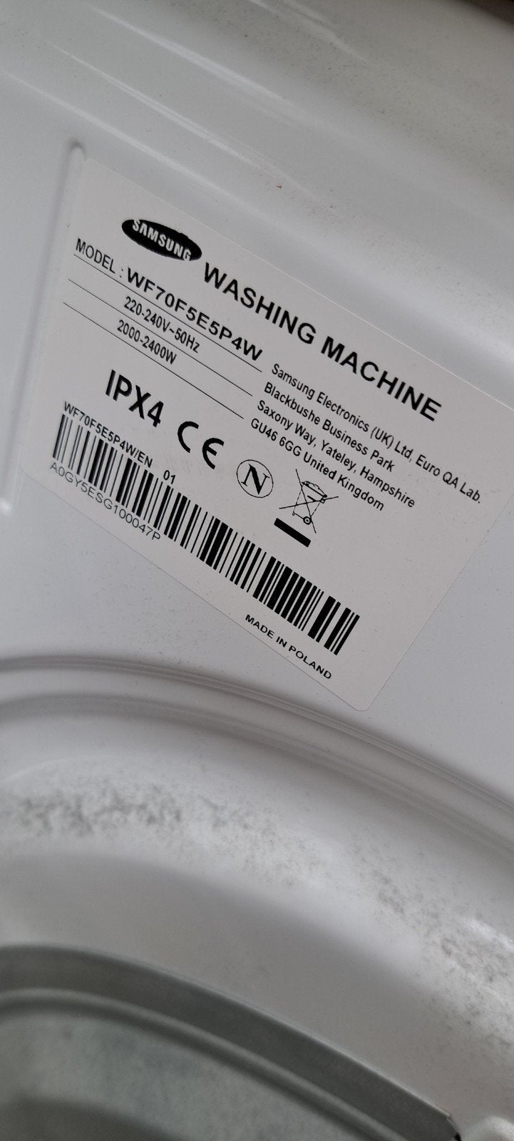 Samsung WF70FE5P4W ecobubble 7 KG wasmachine onderdelen, 8 tot 10 kg, Ophalen of Verzenden, 1200 tot 1600 toeren, 85 tot 90 cm