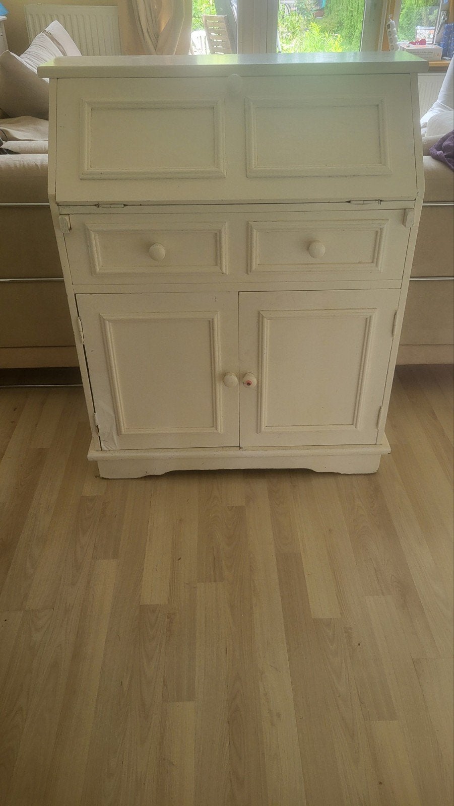 Secretaire wit geschilderd, Huis en Inrichting, Kasten | Secretaires, Ophalen