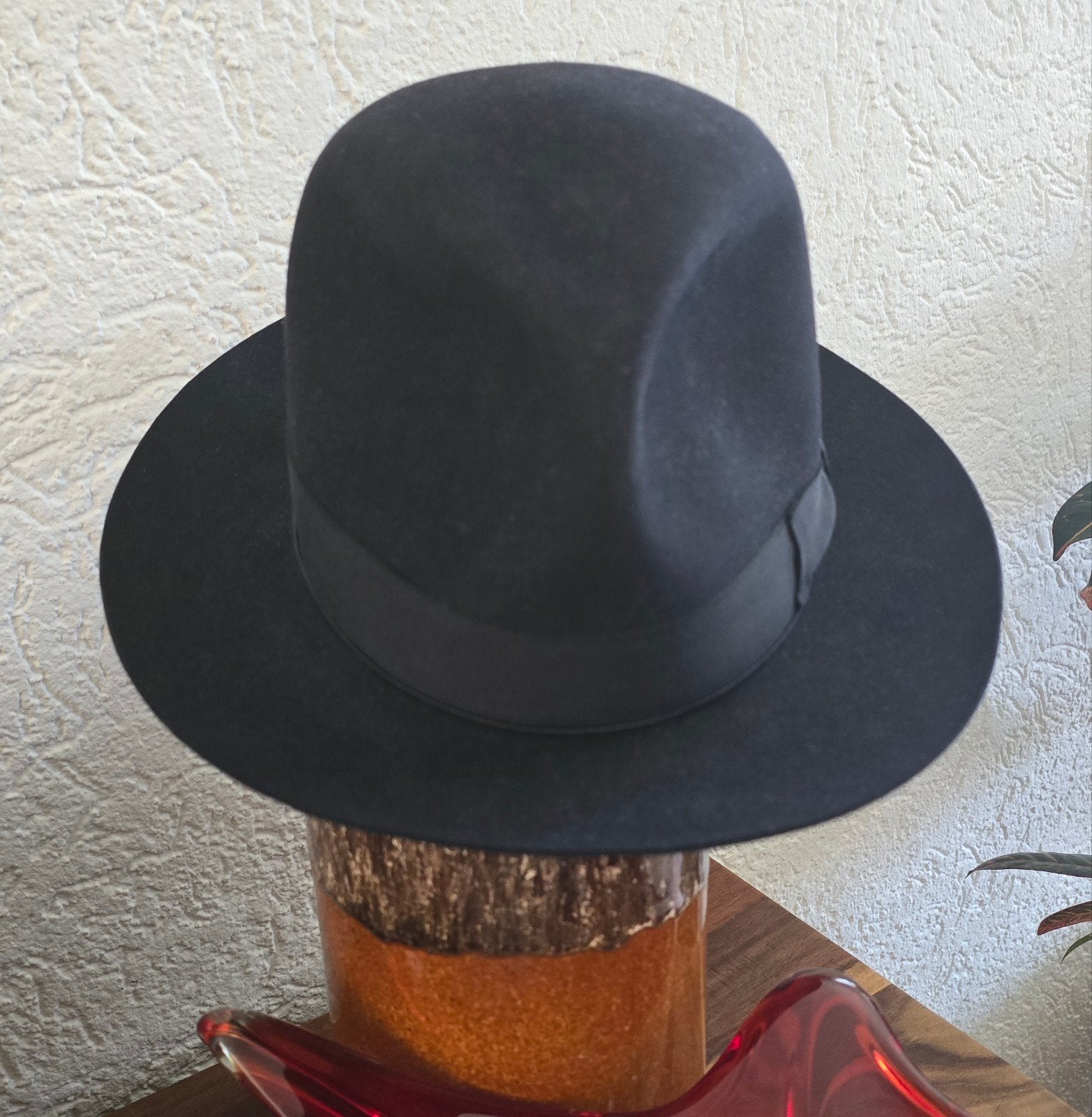 Borsalino Fedora Hoed – Jaren 80 – Made in Italy – Maat 57 –, Borsalino, Hoed, Ophalen of Verzenden, 57 cm (M, 7⅛ inch) of minder