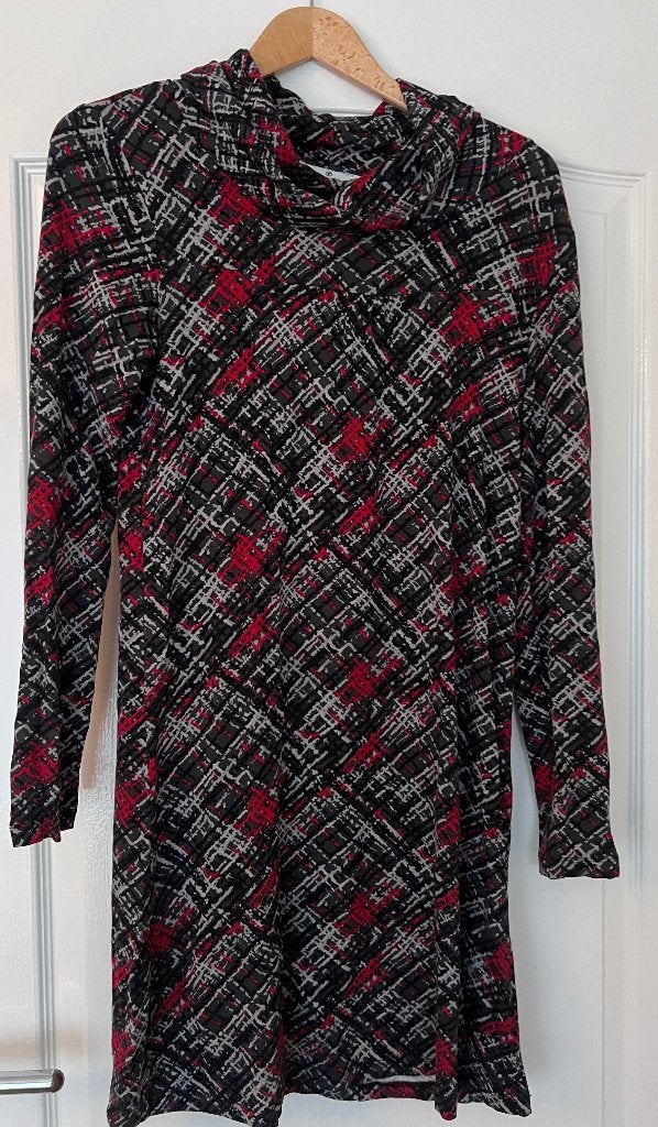 Tom Tailor rood zwart jurkje met kol nieuw maat S, Verzenden, Nieuw, Tom Tailor, Knielengte