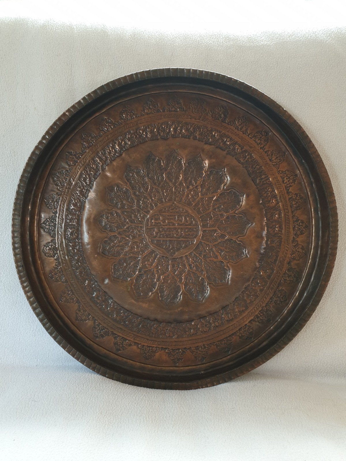 Origineel Arabisch koperen wandbord ,doorsnede 47cm., Antiek en Kunst, Ophalen of Verzenden
