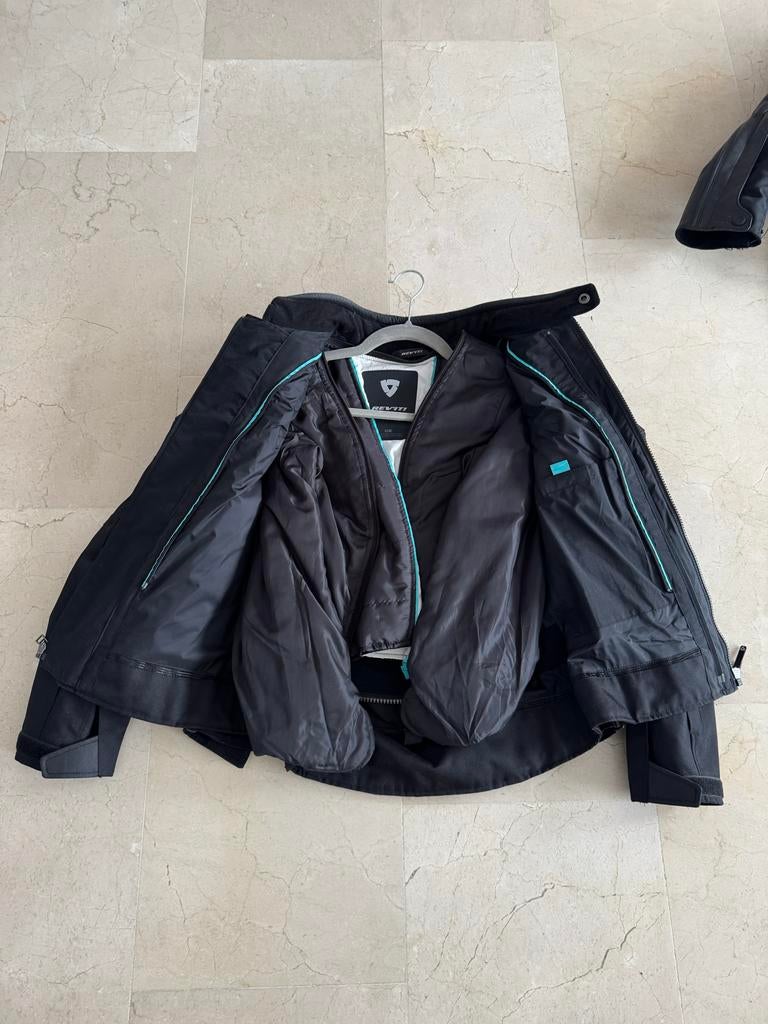 Rev'it motorjas dames maat 38 - Zwart textiel, Ophalen of Verzenden, Tweedehands, Dames, Jas | textiel