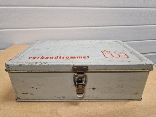 verbandtrommel blik uit 1971  untermohlen, Ophalen of Verzenden, 'T Olde Gre-j, Info@toldegrej.nl, Endepoelstraat 20f Didam