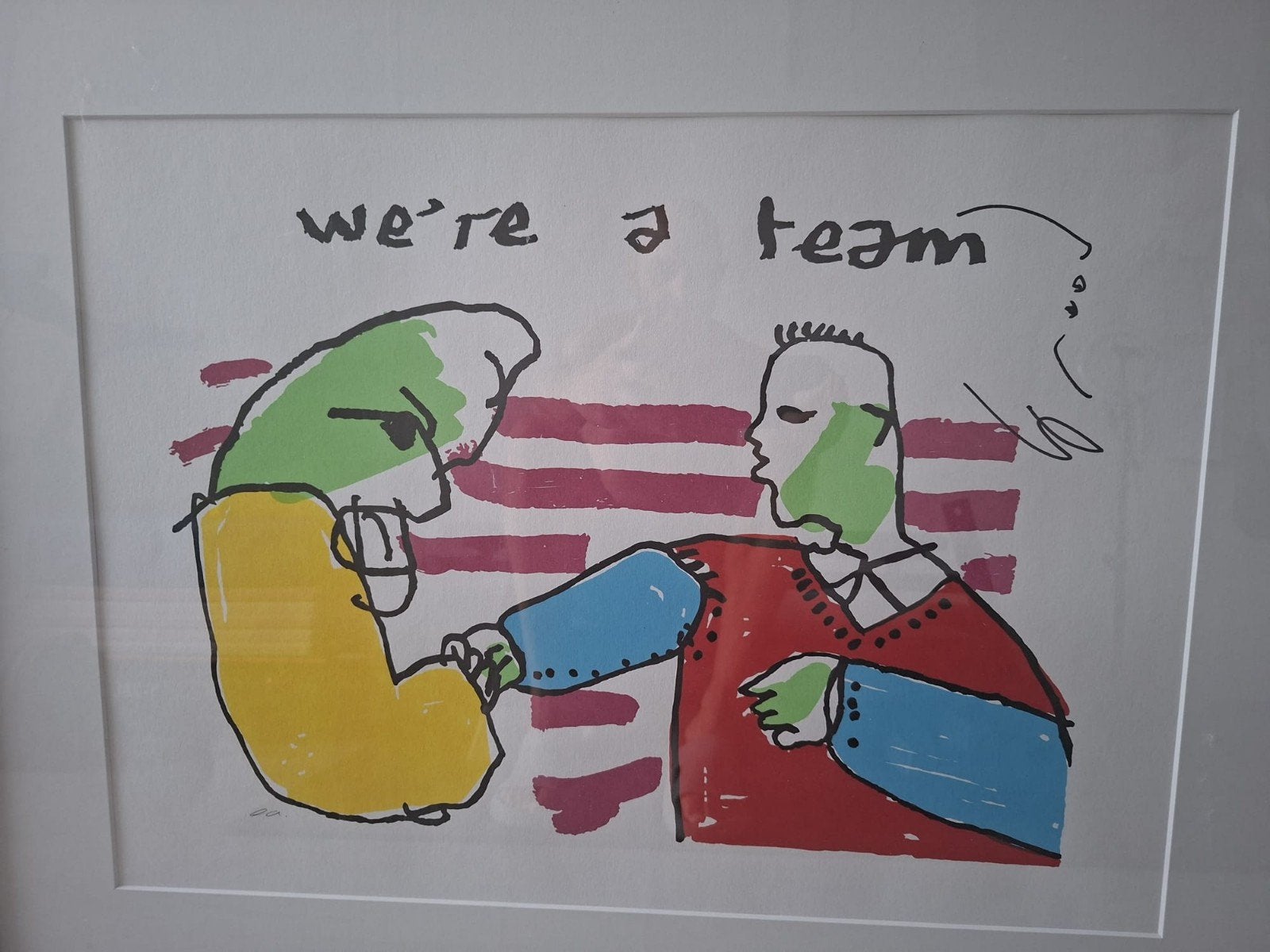 Herman Brood - We're a Team - Zeefdruk, Antiek en Kunst, Ophalen, Figuren, Papier/karton, Zeefdruk