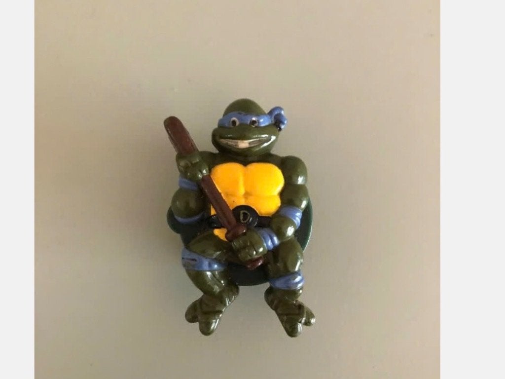 vintage tmnt donatello pop-up horloge 1990, Ophalen of Verzenden, Gebruikt, Leer, Overige merken