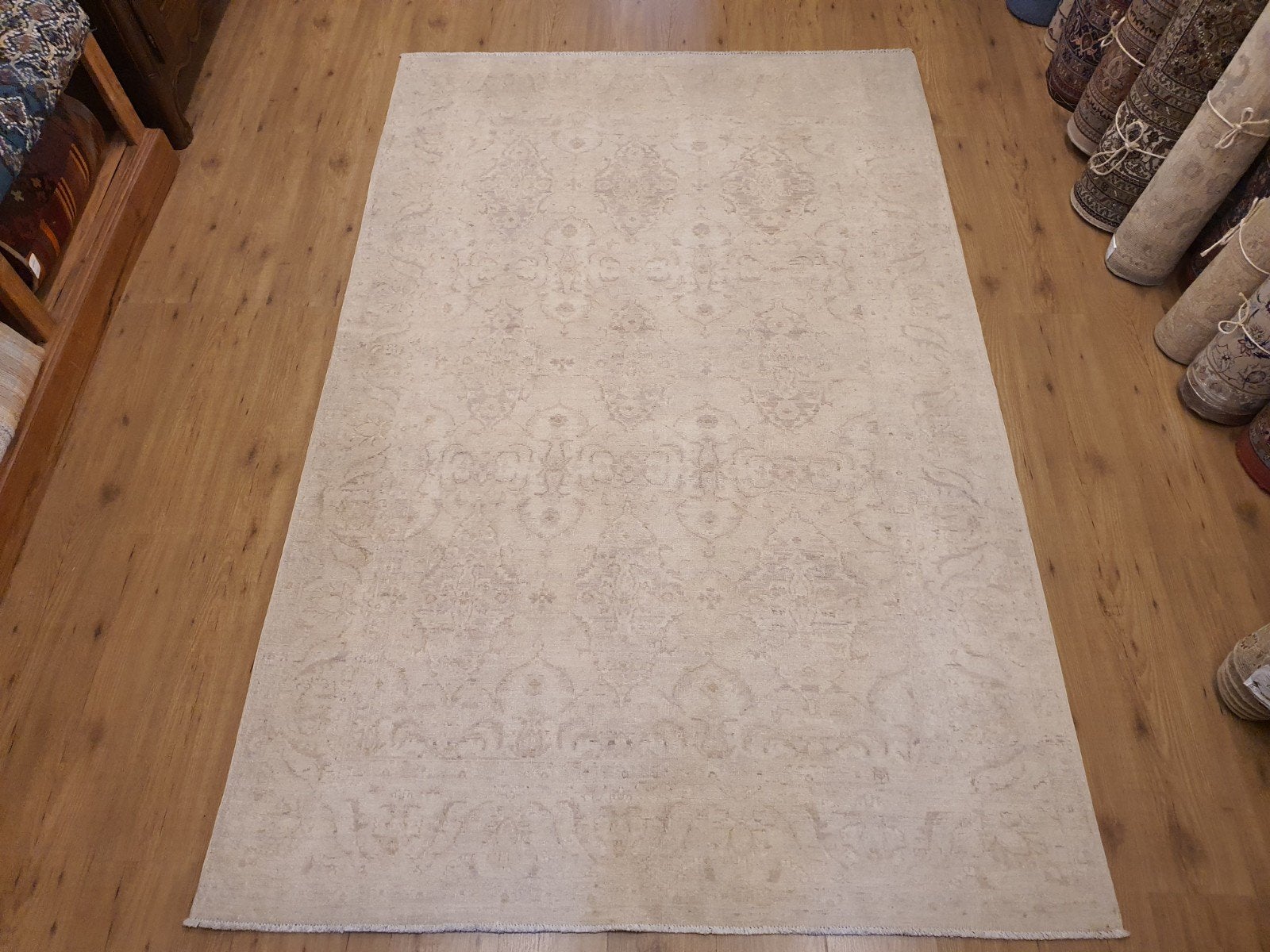 Handgeknoopt oosters tapijt ziegler 254x163, Info@SlatsAntiek.nl, Crème, Perzisch, 150 tot 200 cm