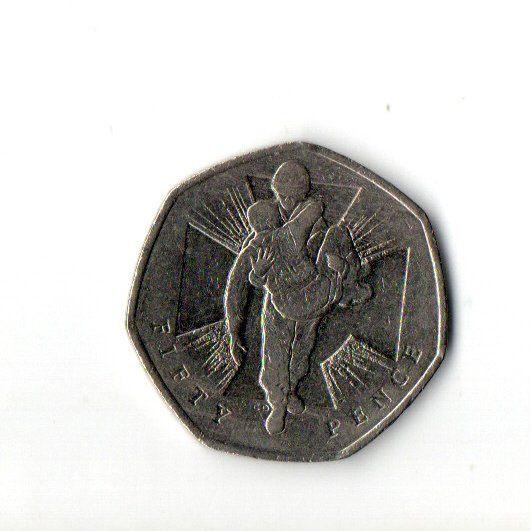 Verenigd Koninkrijk  50 pence 2006 Victoria cross, Verzenden, Overige landen, Losse munt