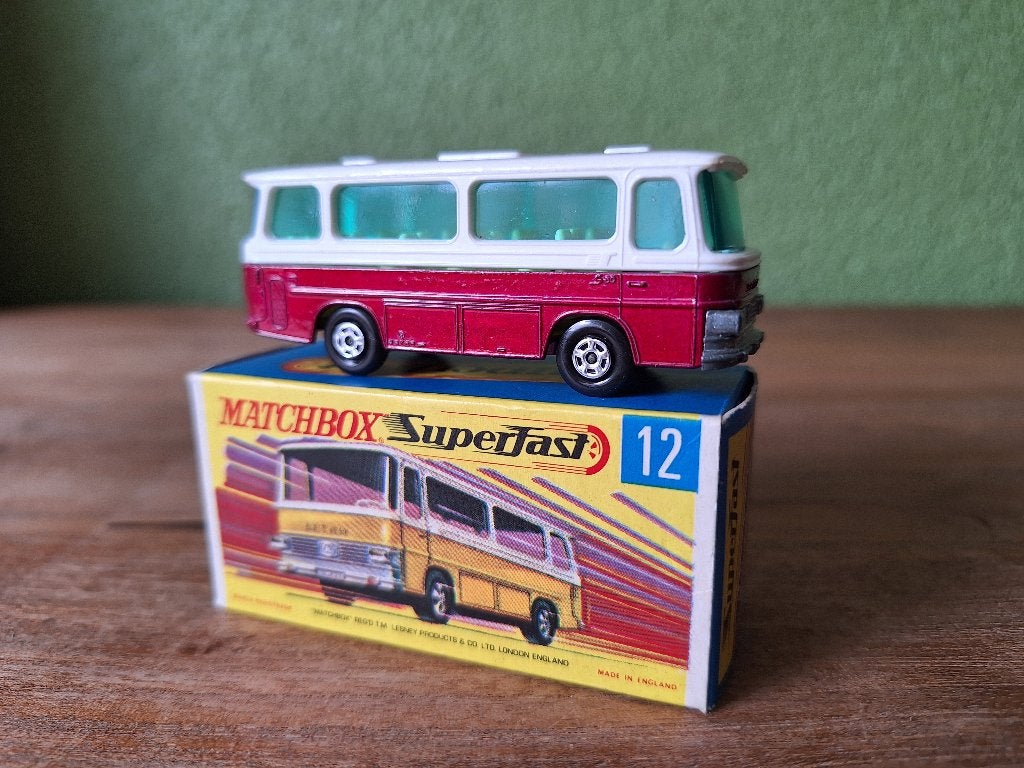 Matchbox Setra bus nr 12 uit 1970, Hobby en Vrije tijd, Ophalen of Verzenden, Zo goed als nieuw, Bus of Vrachtwagen
