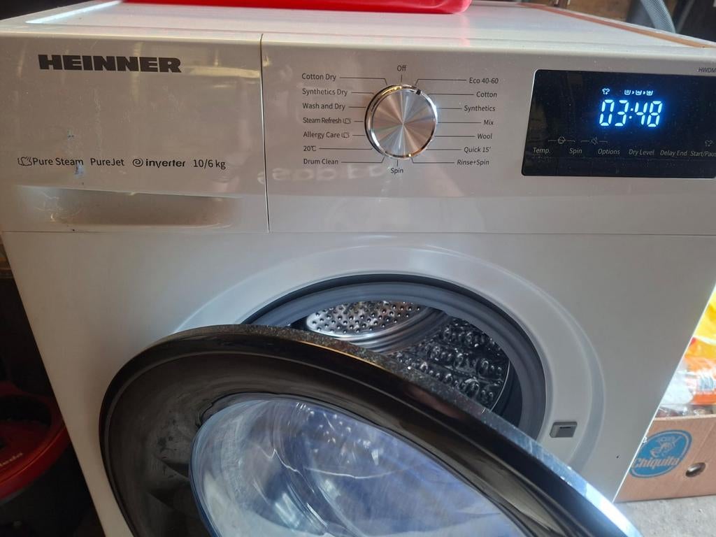 Heinner wasmachine 10/6 kg, Witgoed en Apparatuur, Wasmachines, Ophalen of Verzenden