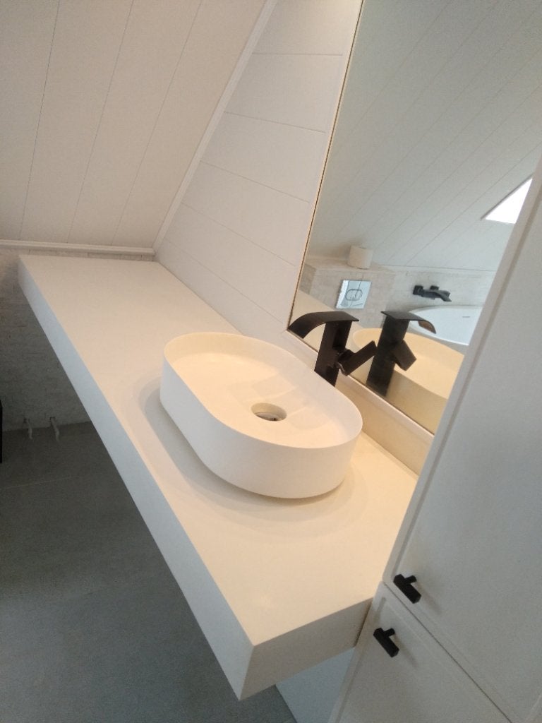Badkamermeubel.Wastafelmeubel.Solid Surface,180 cm Koopje., Ophalen, Zo goed als nieuw, Minder dan 100 cm, 50 tot 75 cm