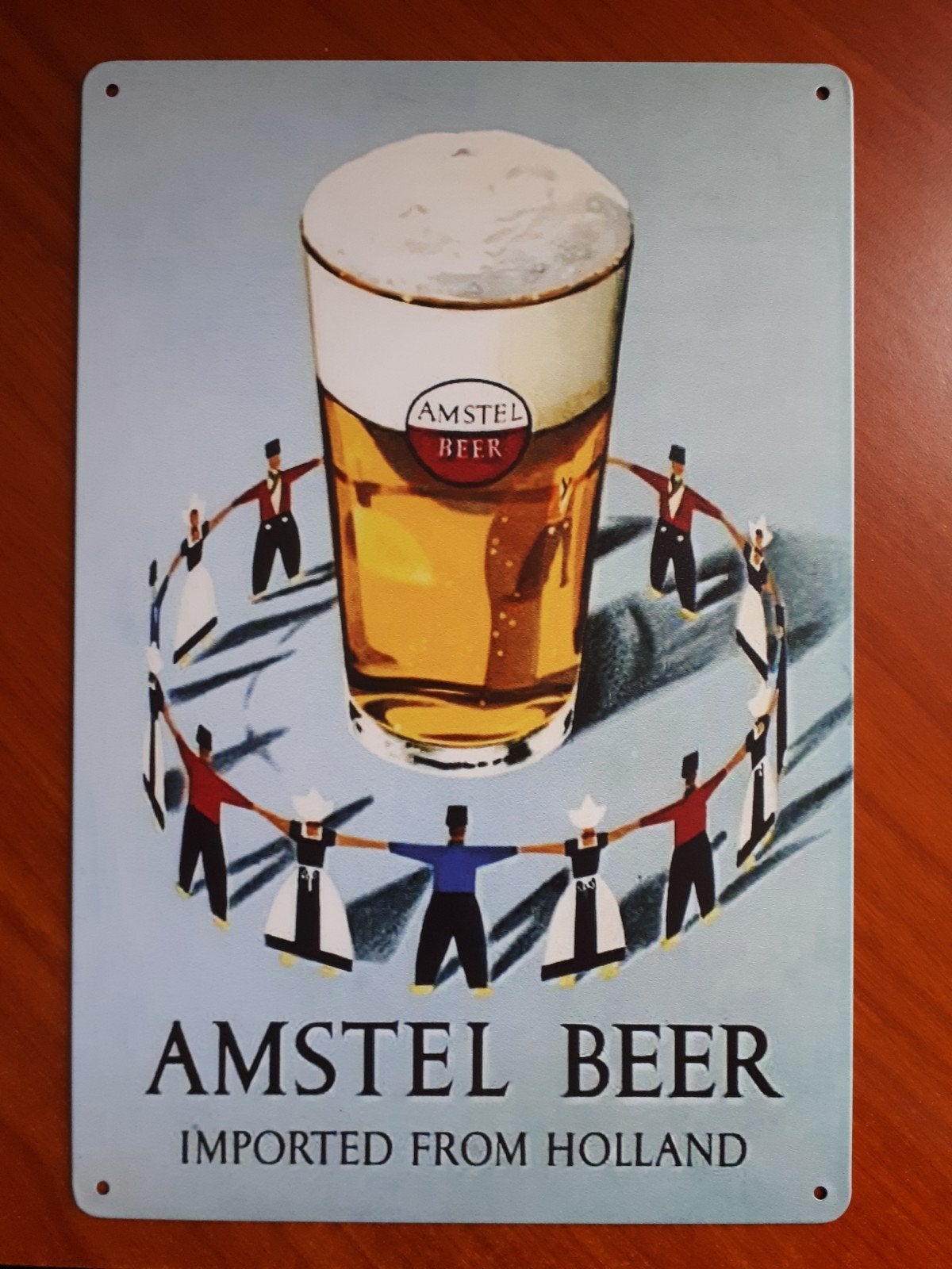 Amstel Bier 20x30 cm Metalen Reclamebord, Ophalen of Verzenden, Nieuw, Reclamebord, Plaat of Schild, Amstel