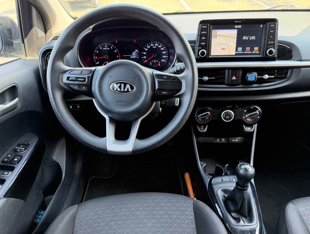 Kia PICANTO 1.0 CVVT Comfort +LINE Navigator 1STE EIGENAAR L, Euro 6, 4 stoelen, Zwart, Bedrijf