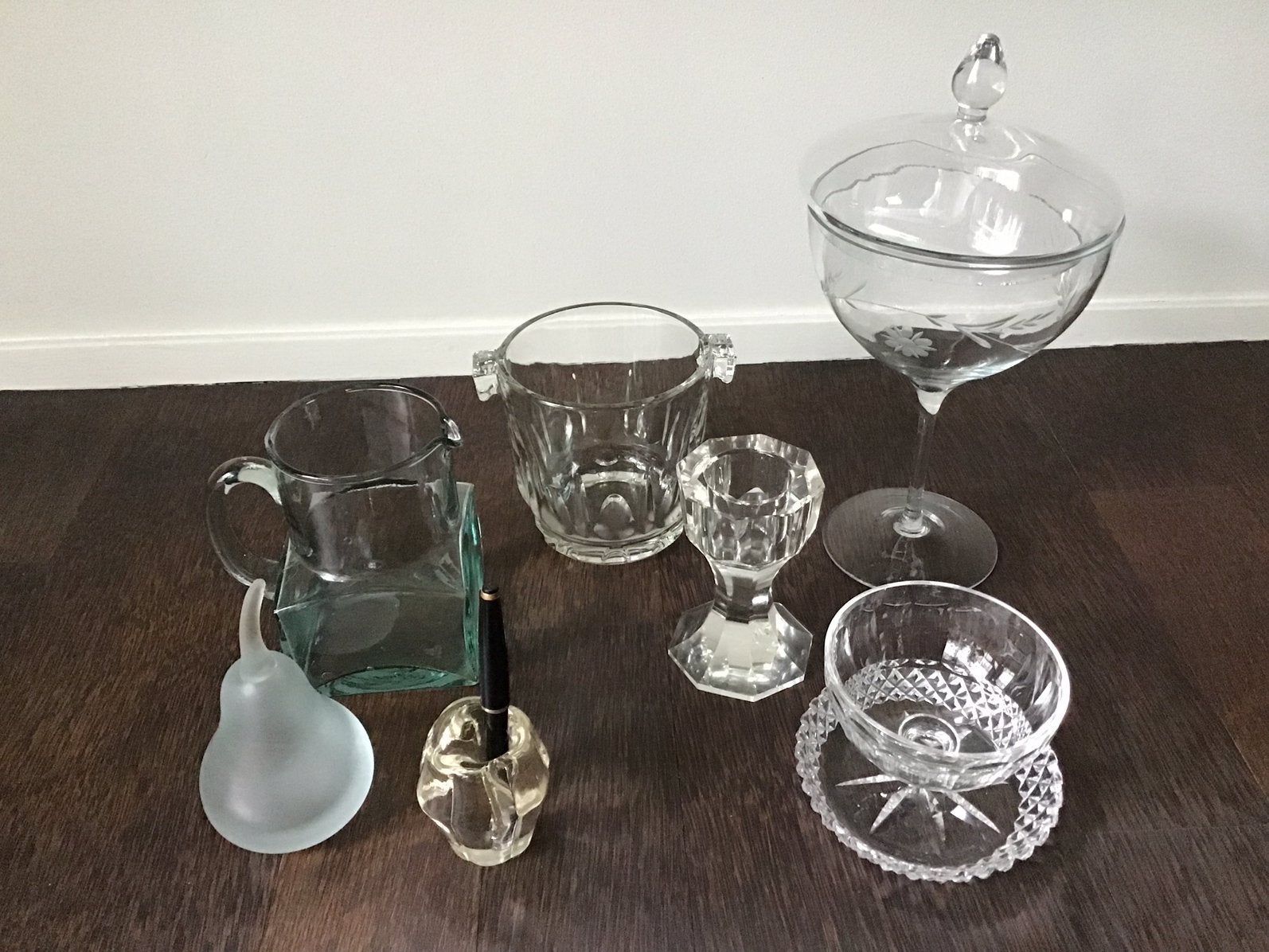 Divers glas - snoepjespot - ijsemmer -confitureschaaltje etc, Ophalen of Verzenden