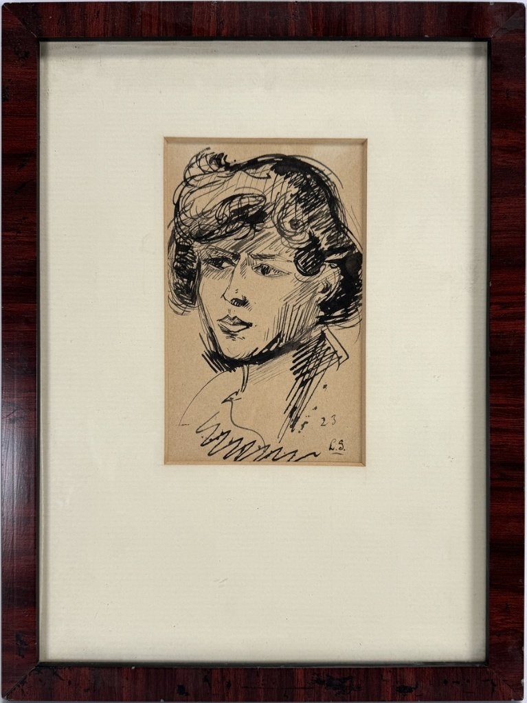 122. Inkttekening – portret, ca. 1923, Ophalen