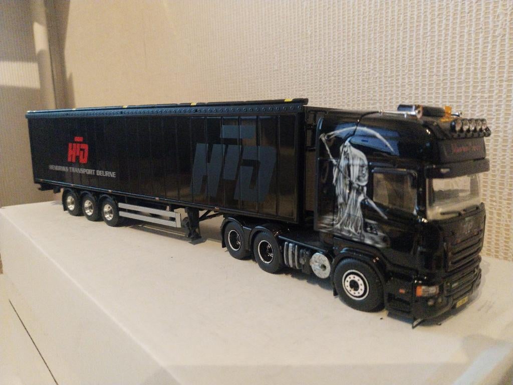 Tekno Scania R560 Maarten Fransen custompainted oplegger HTD, Ophalen of Verzenden, Nieuw, Bus of Vrachtwagen, Tekno