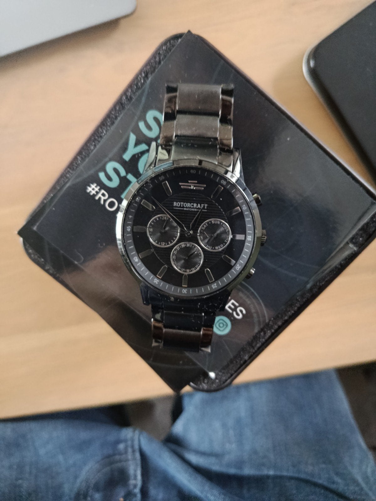 Rotorcraft Herenhorloge - Zo goed als nieuw, Overige merken, Staal, Staal, Polshorloge