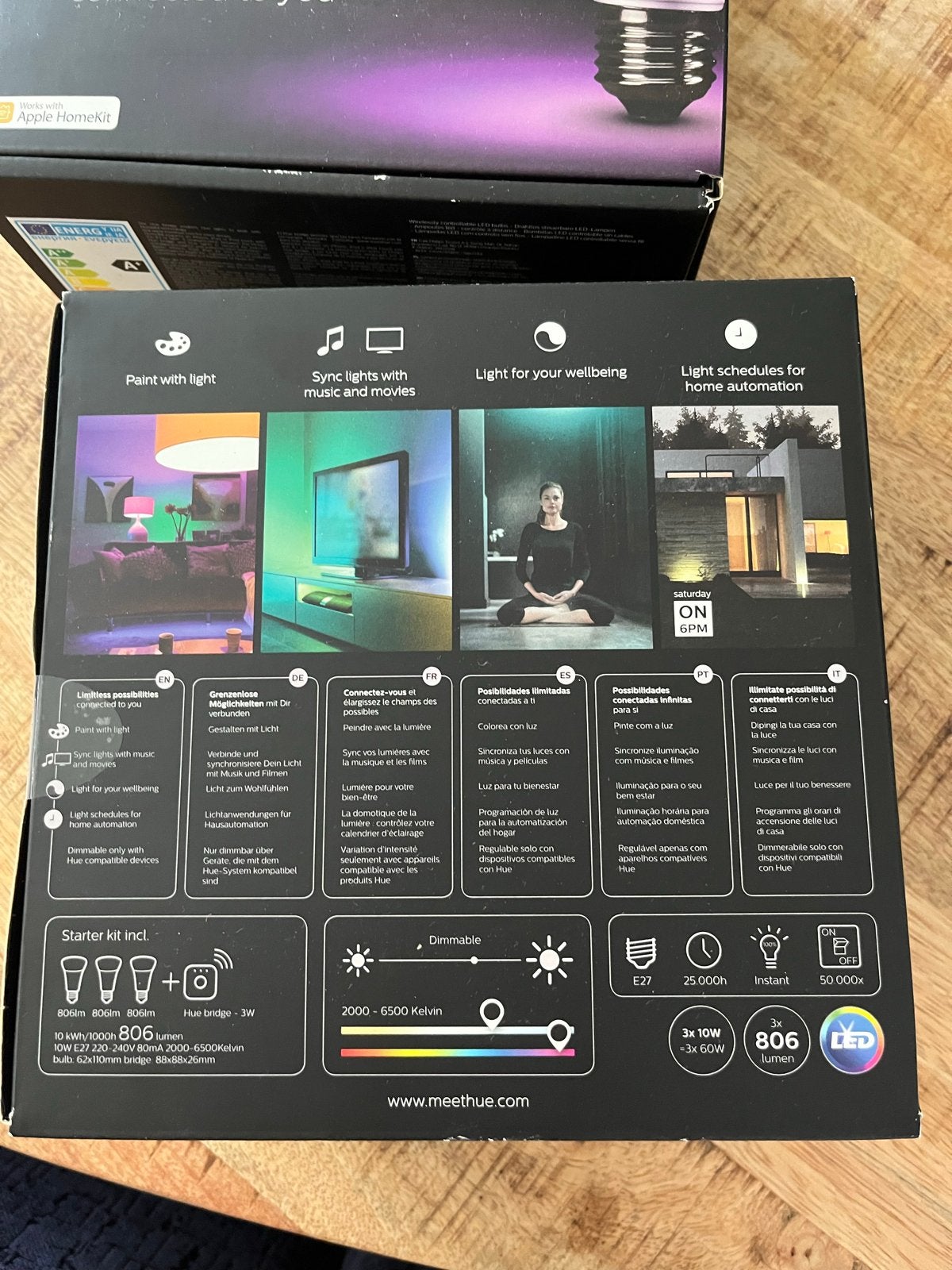 Philips Hue White and Color Ambiance Starter Kit E27, Led-lamp, Verzenden, Nieuw, E27 (groot)