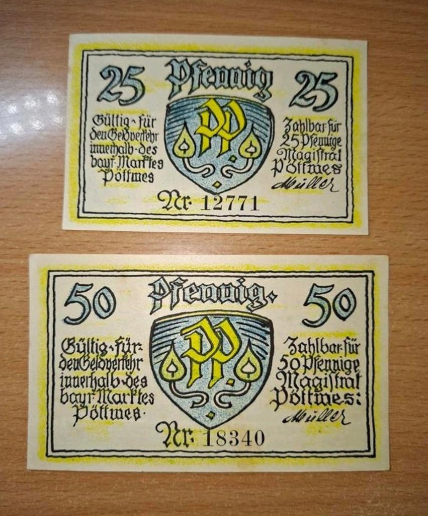 Duits Notgeld Pöttmes Noodgeld, Ophalen of Verzenden, Duitsland
