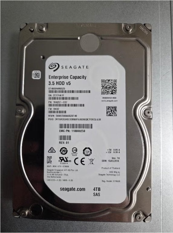 Seagate 4TB SAS HDD's, Computers en Software, Intern, Gebruikt, SAS, -