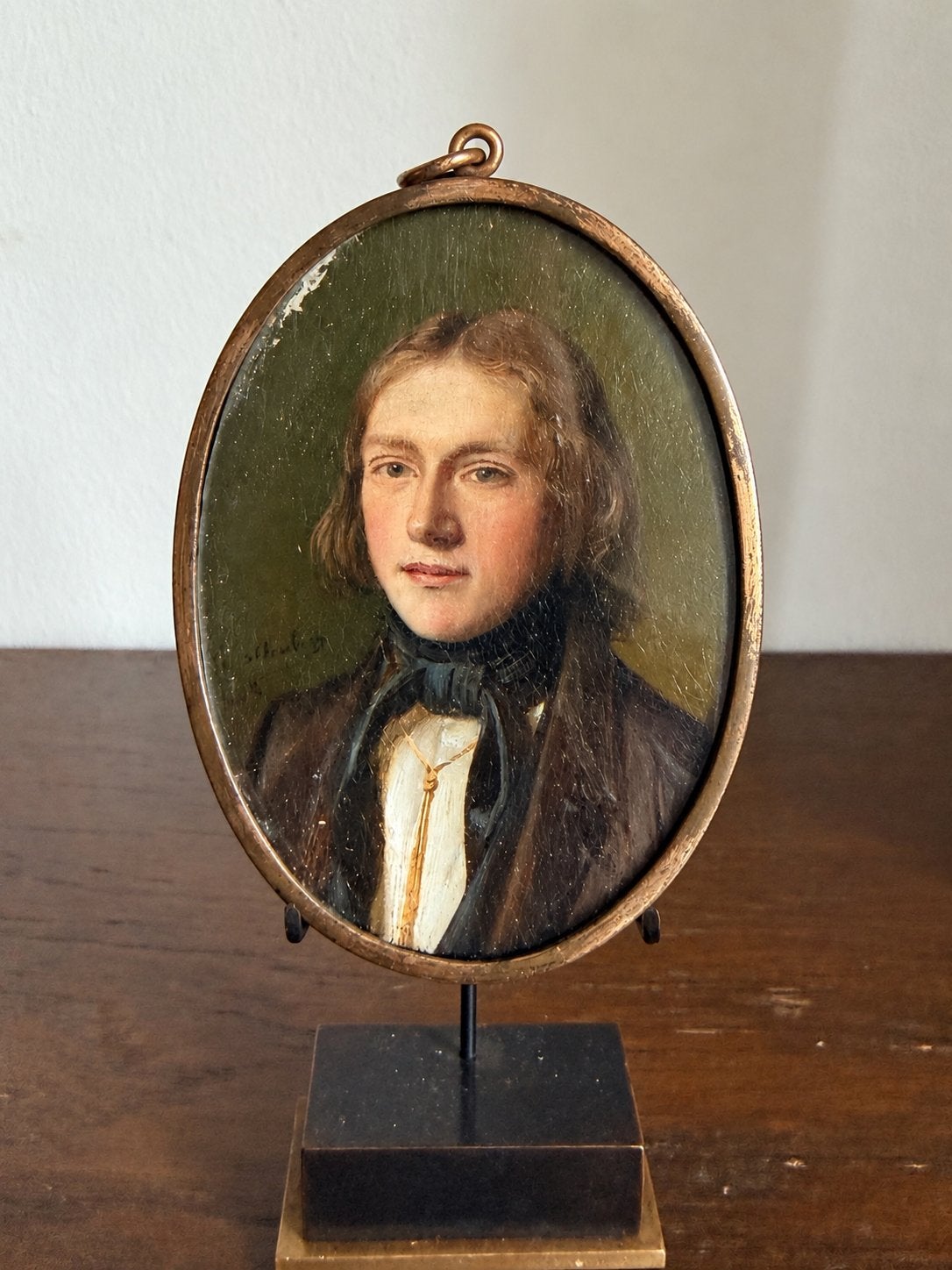 Ovaal herenportret, 19e eeuw, Ophalen of Verzenden