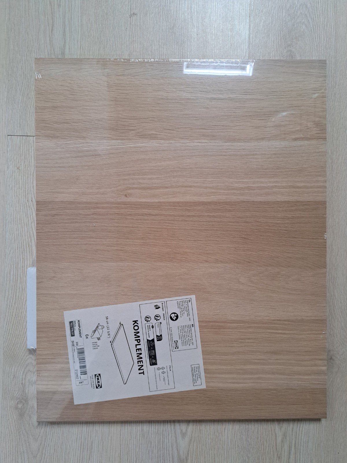 2x Nieuwe IKEA Komplement Pax Planken Eiken 50x58 cm, Ophalen, Nieuw, 50 tot 100 cm, Minder dan 100 cm