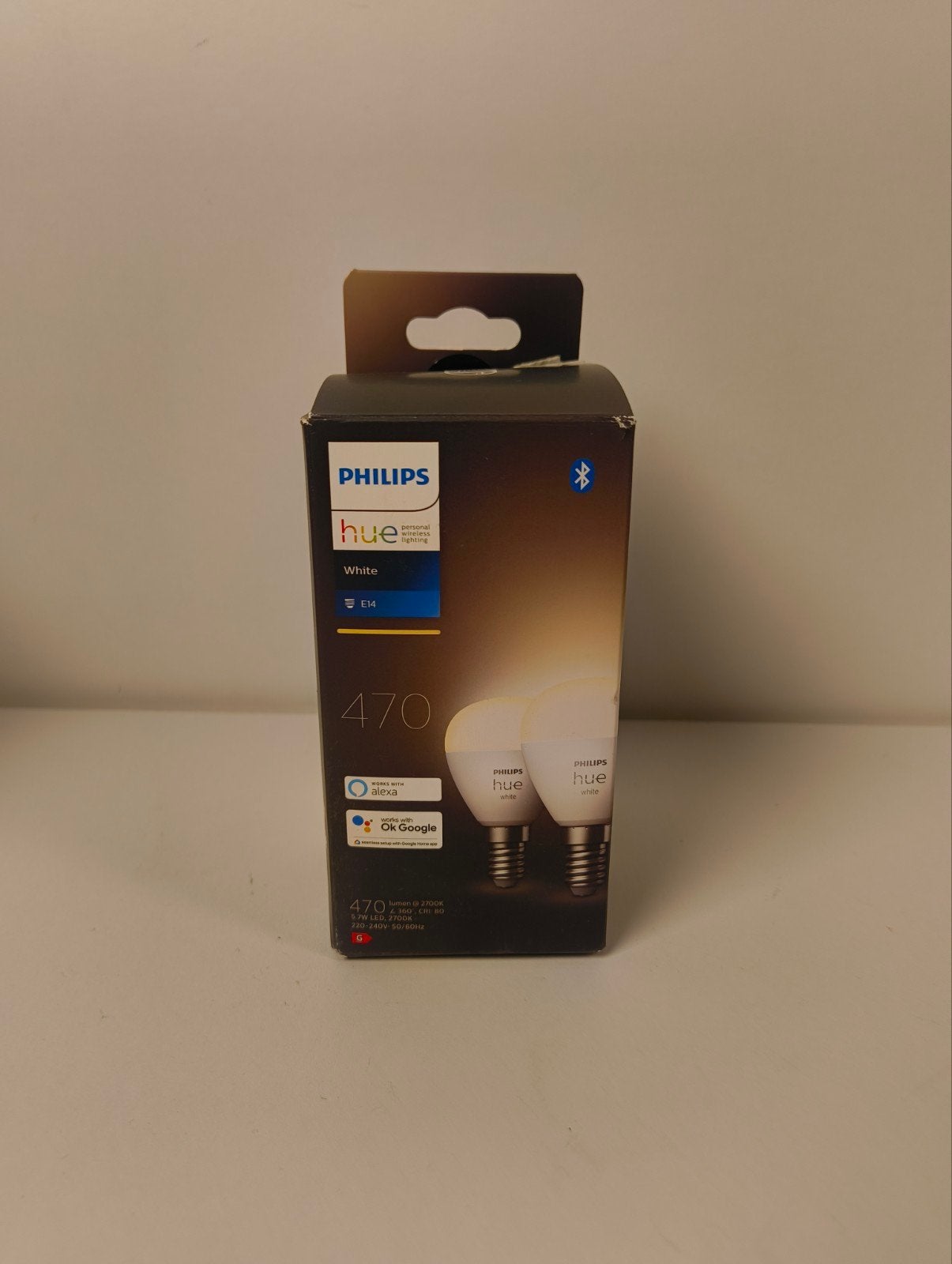 Philips Hue White 470 E14 LED kogel Lampen (2-pack), Wit, Markt, Kunststof, Hue