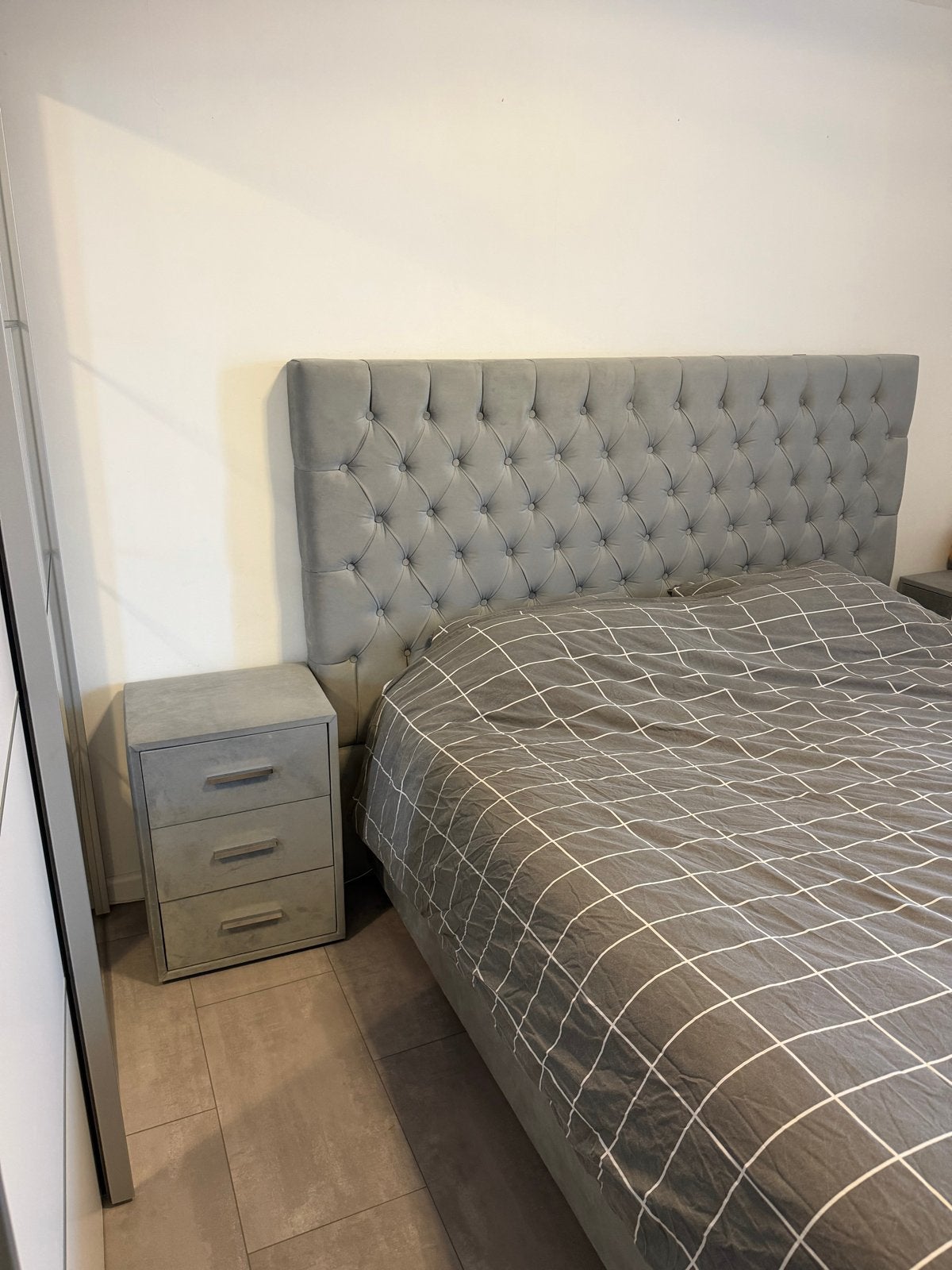 Tweepersoonsbed 180 x 200cm met opbergruimte en nachtkastjes, Ophalen, Gebruikt, Tweepersoons, 180 cm