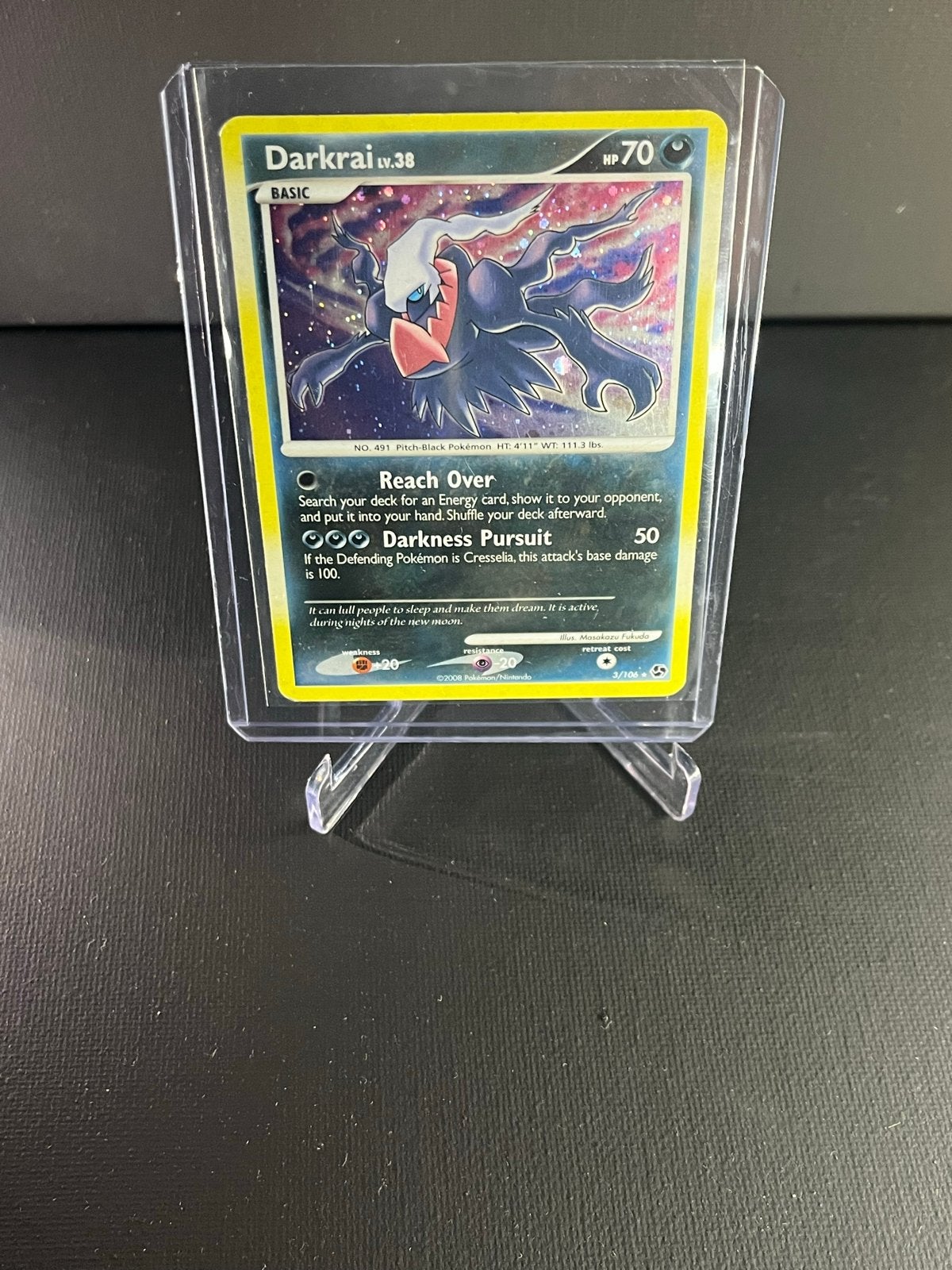 Darkrai LV.38 Pokémon Kaart - Zeldzaam en in Topstaat, Ophalen of Verzenden, Zo goed als nieuw, Losse kaart