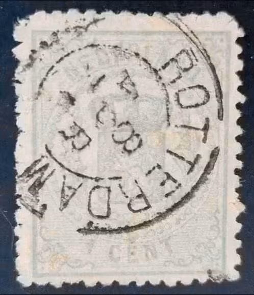 Nederland 1869-1871 - nvph 15 - Rijkswapen, Postzegels en Munten, Ophalen of Verzenden, T/m 1940, Gestempeld