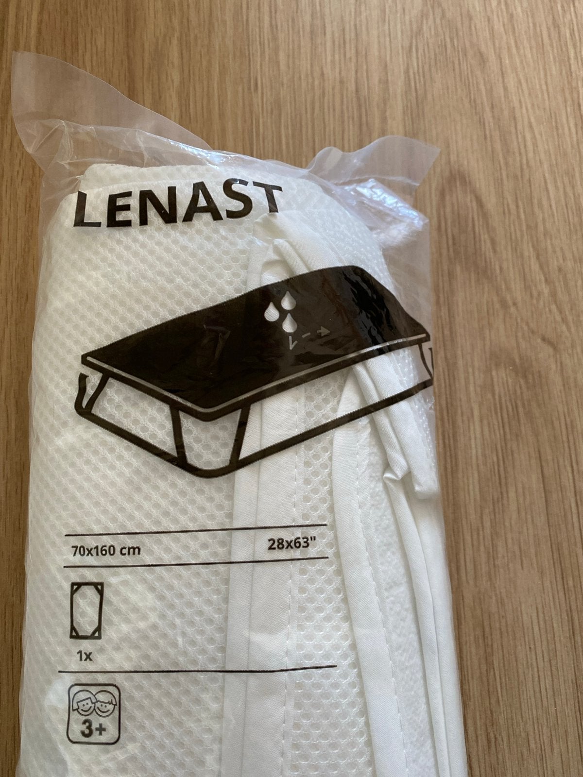IKEA Lenast matrasbeschermer 70x160 cm, Kinderen en Baby's, Ophalen of Verzenden, Nieuw, Matrasbeschermer