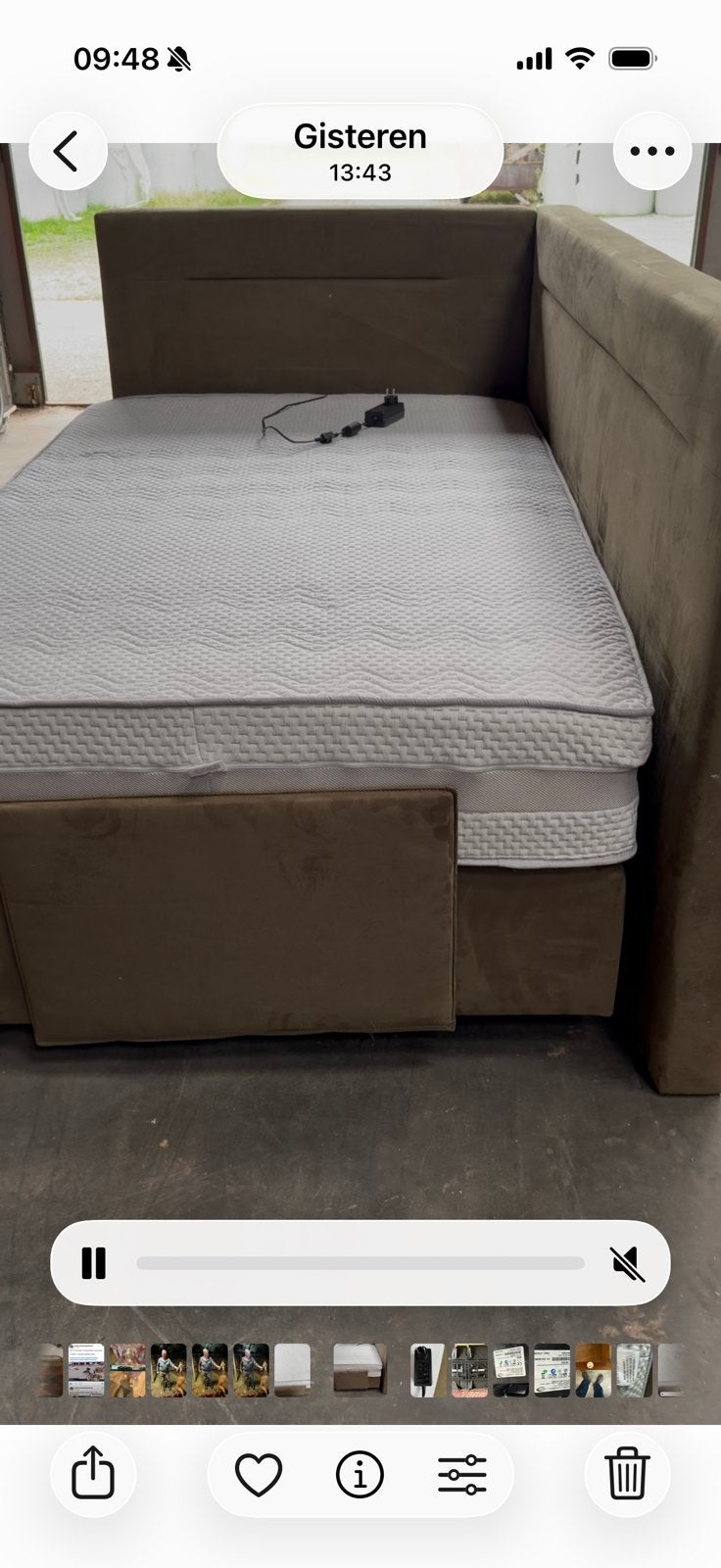 Bed in hoogste verstelbaar, Ophalen, Eenpersoons, 140 cm, Zo goed als nieuw