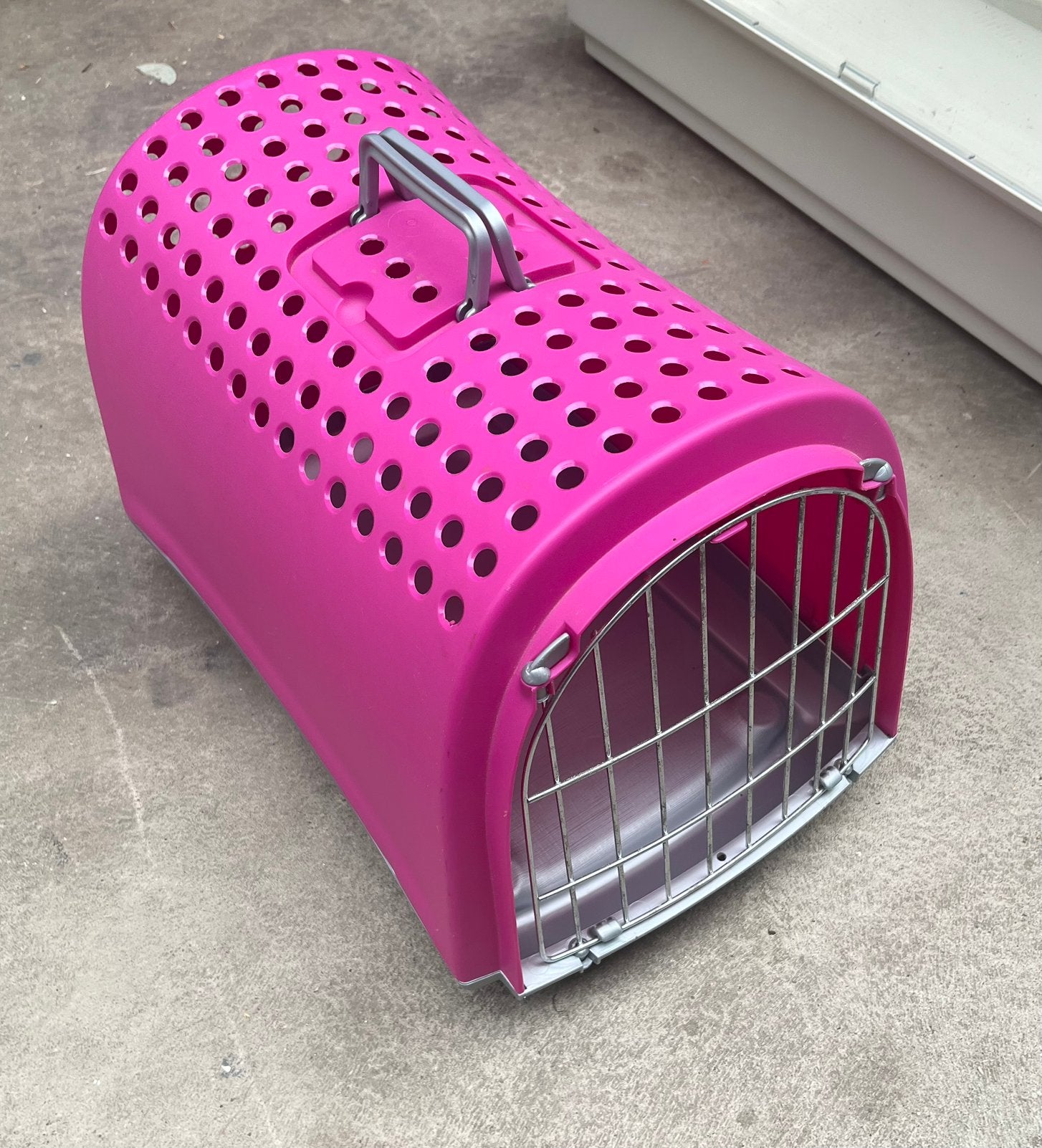 Opvallende Roze Reismand voor Kat of Kleine Hond, Ophalen, Gebruikt