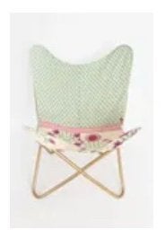 Sissy Boy - Groene tuinstoel met bloemenprint - Opvouwbaar, Tuin en Terras, Ophalen, Zo goed als nieuw, Metaal, Inklapbaar