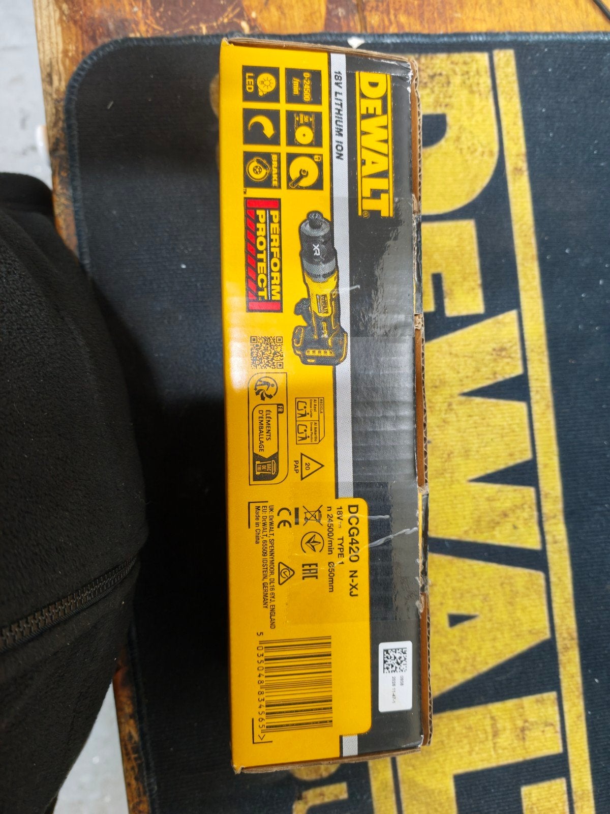 Nieuwe DeWalt DCG420 18V Borstelloze Rechte Slijper, Ophalen, Nieuw