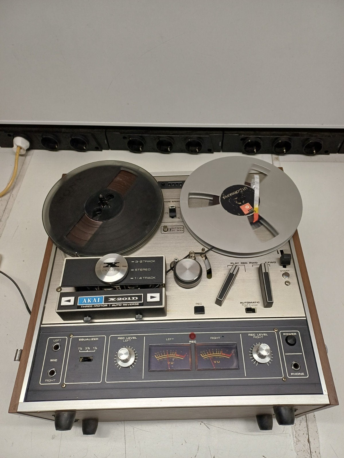 Akai X-201D Bandrecorder Reel to Reel - Goede Staat, Ophalen of Verzenden, Bandrecorder, Met stofkap