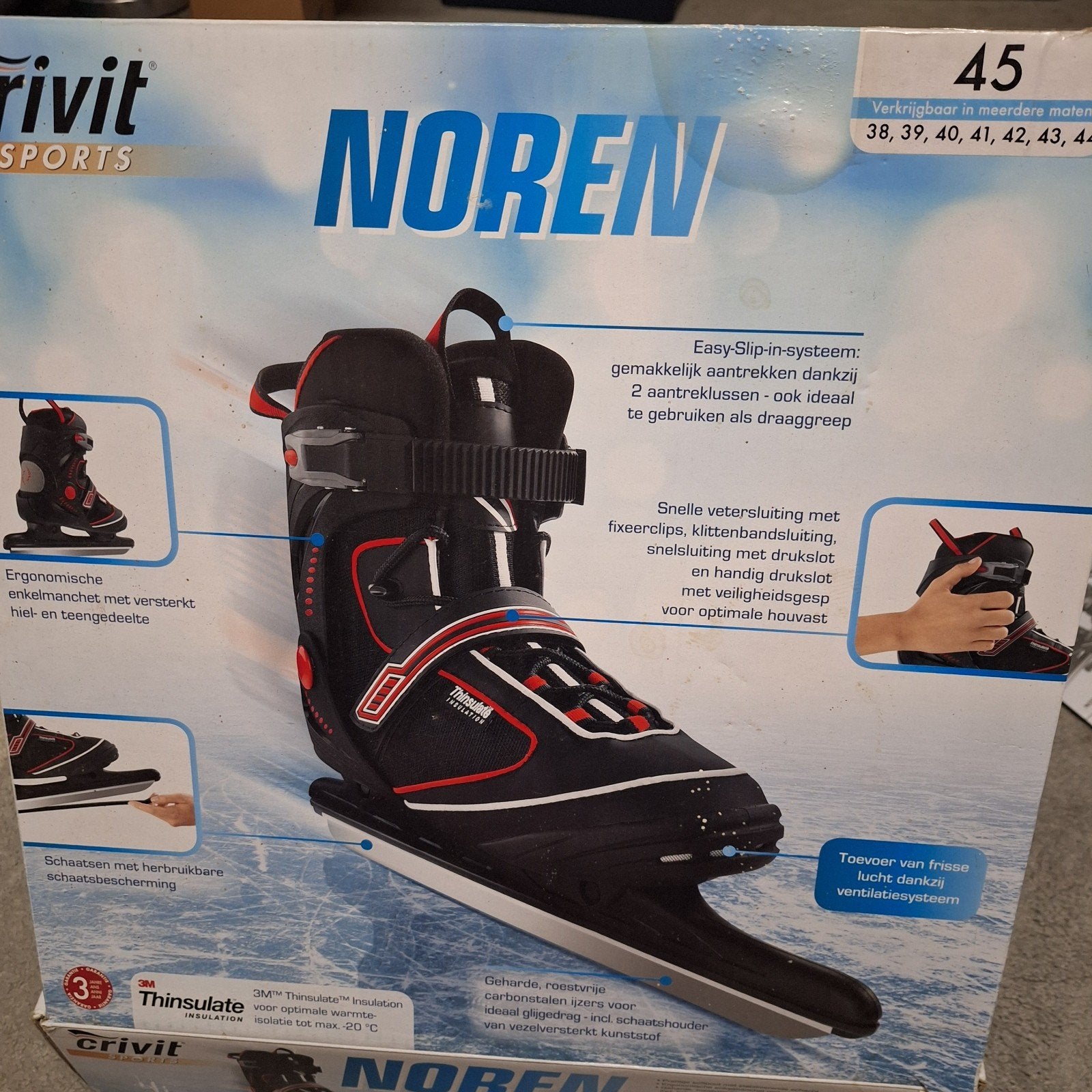 Crivit Noren Schaatsen - Maat 45, Ophalen of Verzenden, Nieuw, Noren, Overige merken