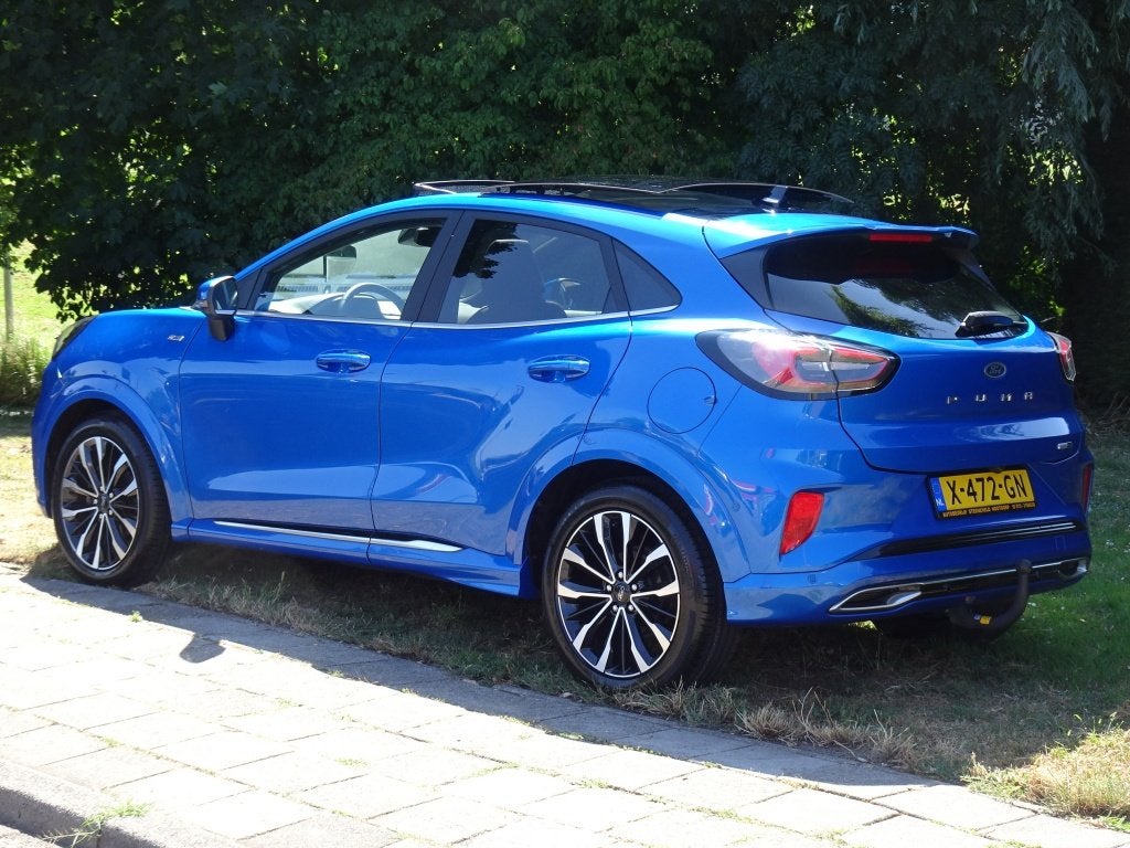Ford Puma 1.0 125pk Hybrid ST-Line X Viganle met Pano en Tre, Auto's, Ford, Euro 6, Blauw, Bedrijf, 1274 kg