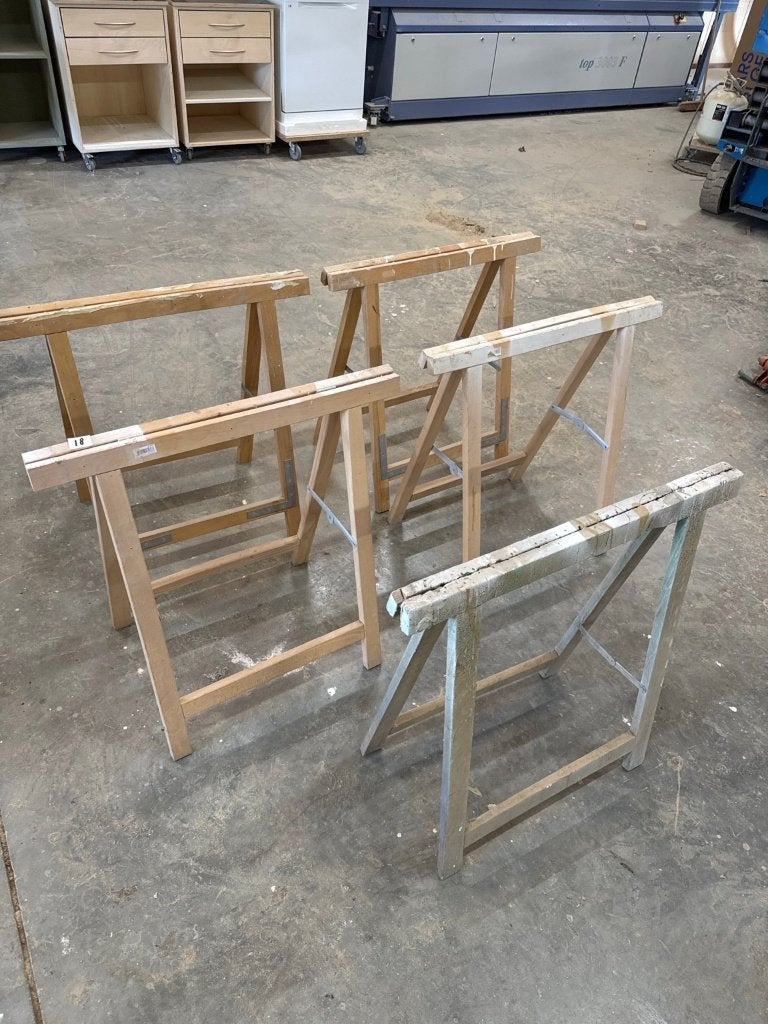 houten schragen, Ophalen, Gebruikt, 70 tot 120 cm, Inklapbaar