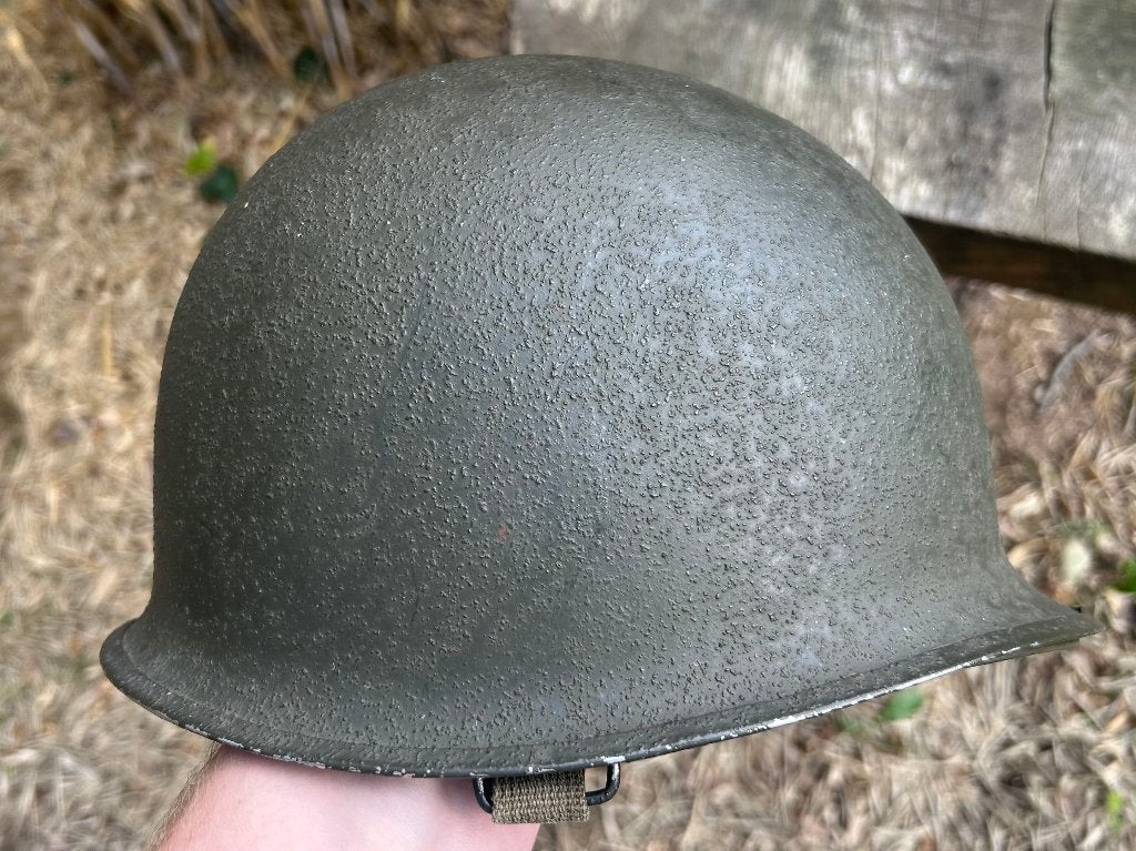 Amerikaanse M1 helm WO2 Swivel Bale, Verzamelen, Ophalen of Verzenden, Amerika, Helm of Baret
